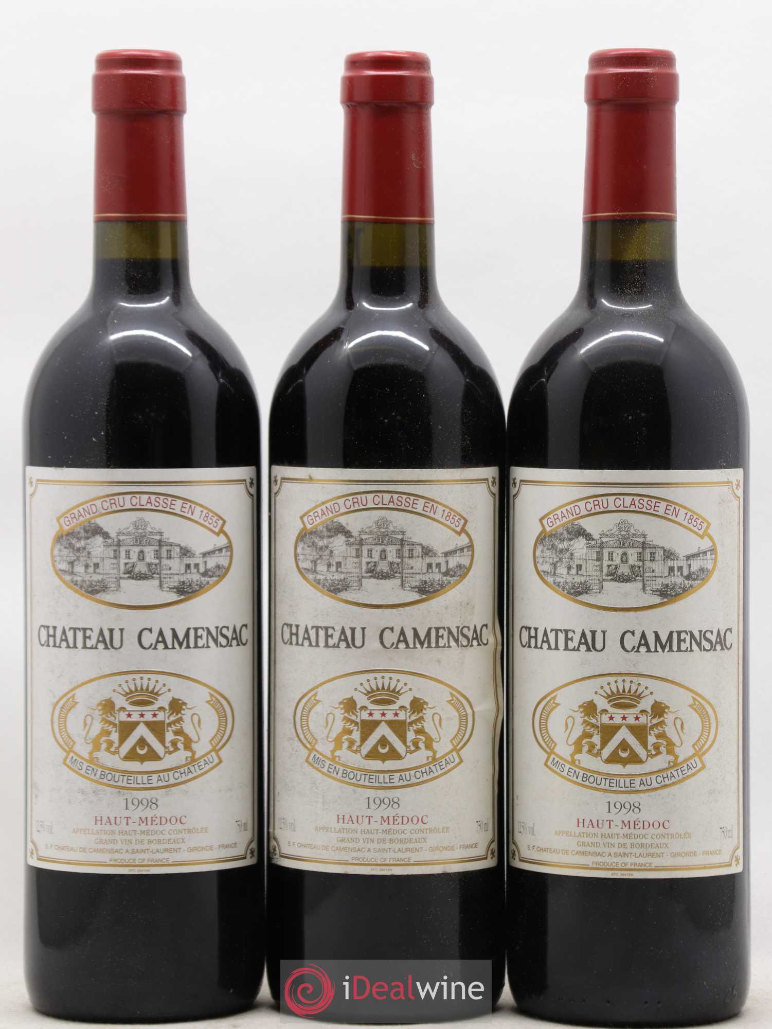 Château Camensac 5ème Grand Cru Classé 1998 - Lot de 12 bouteilles - 1
