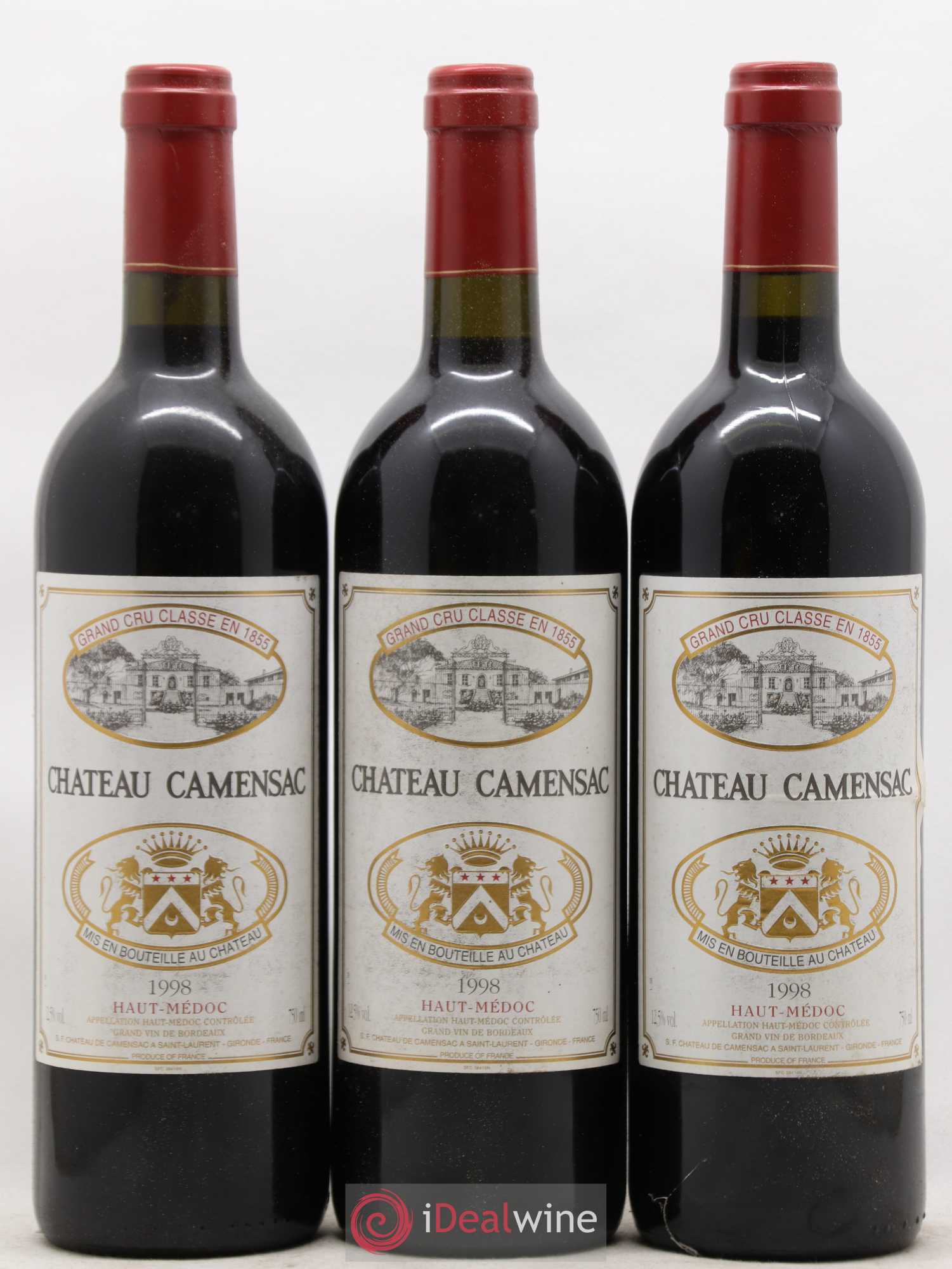 Château Camensac 5ème Grand Cru Classé 1998 - Lot de 12 bouteilles - 2