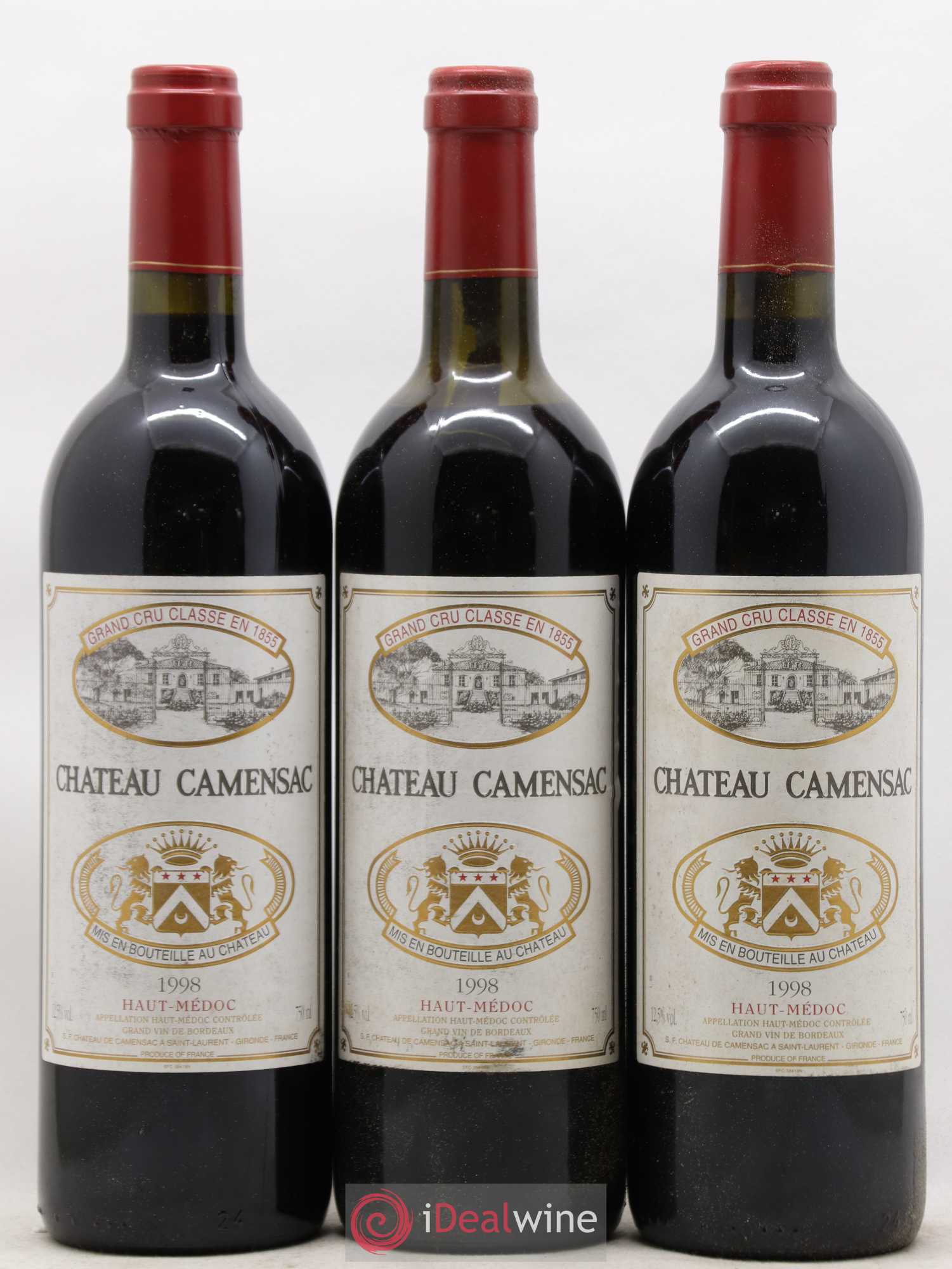 Château Camensac 5ème Grand Cru Classé 1998 - Lot de 12 bouteilles - 3