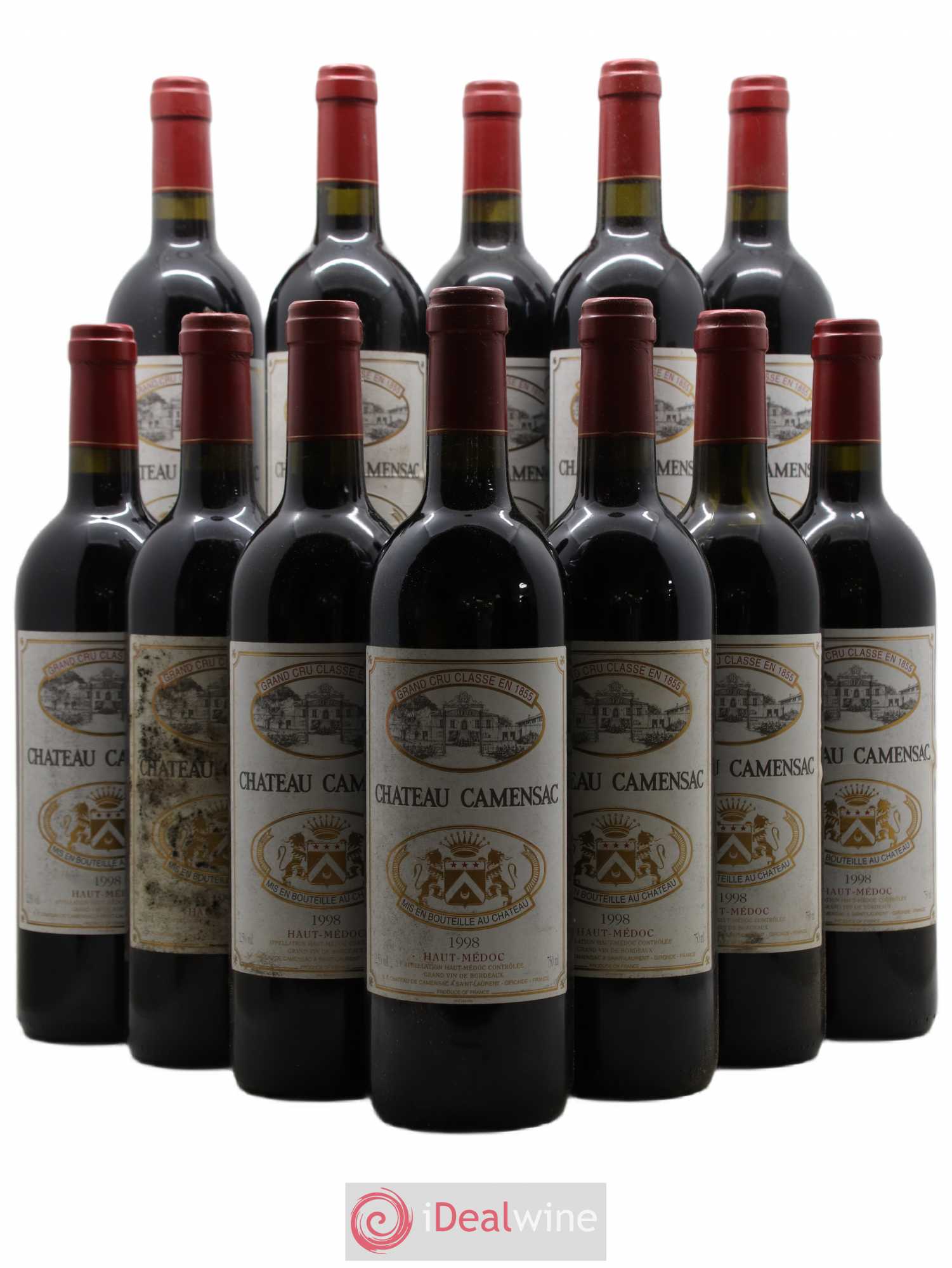 Château Camensac 5ème Grand Cru Classé 1998 - Lot de 12 bouteilles - 0