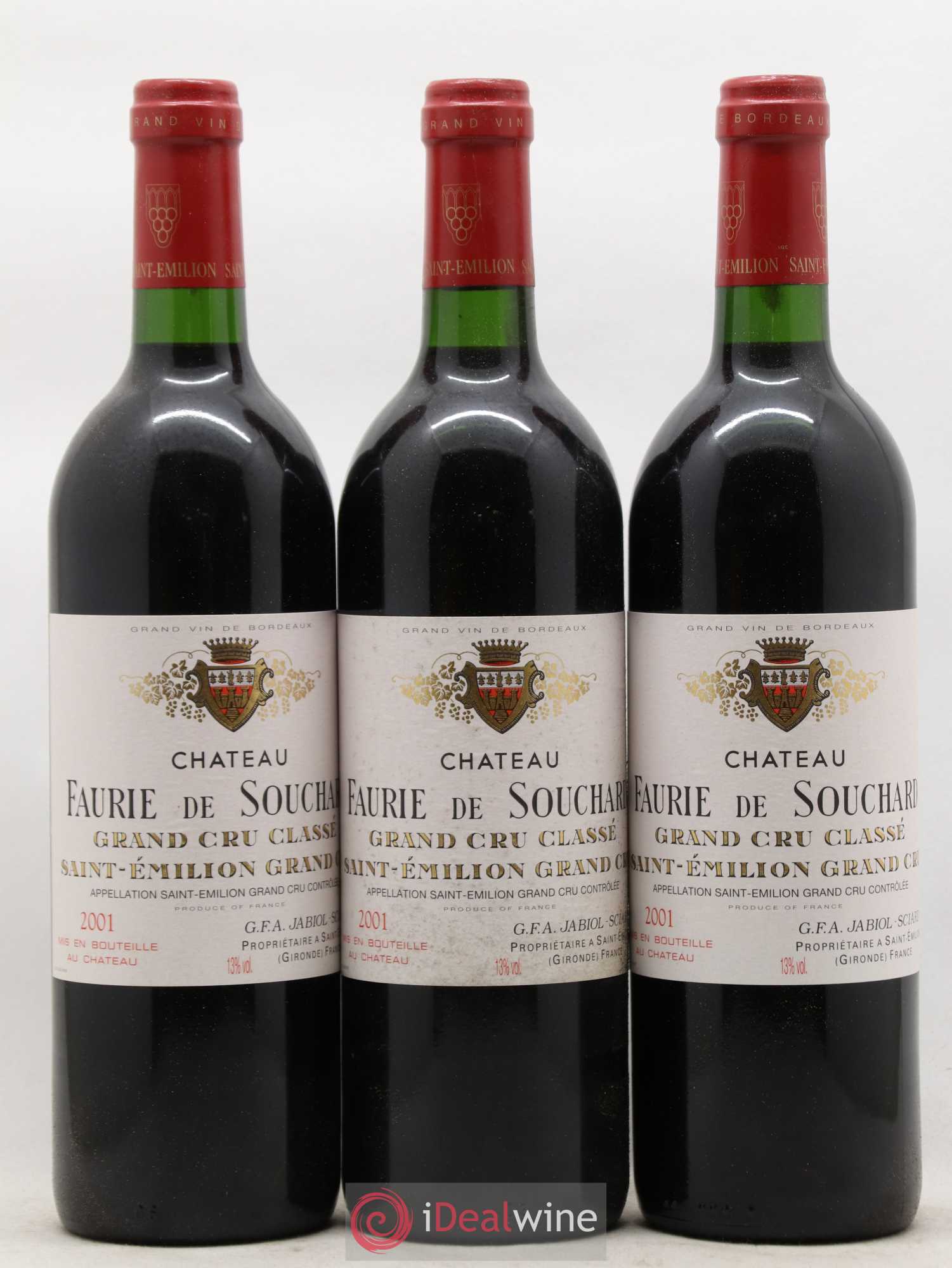 Château Faurie de Souchard Grand Cru Classé 2001 - Lot de 12 bouteilles - 2