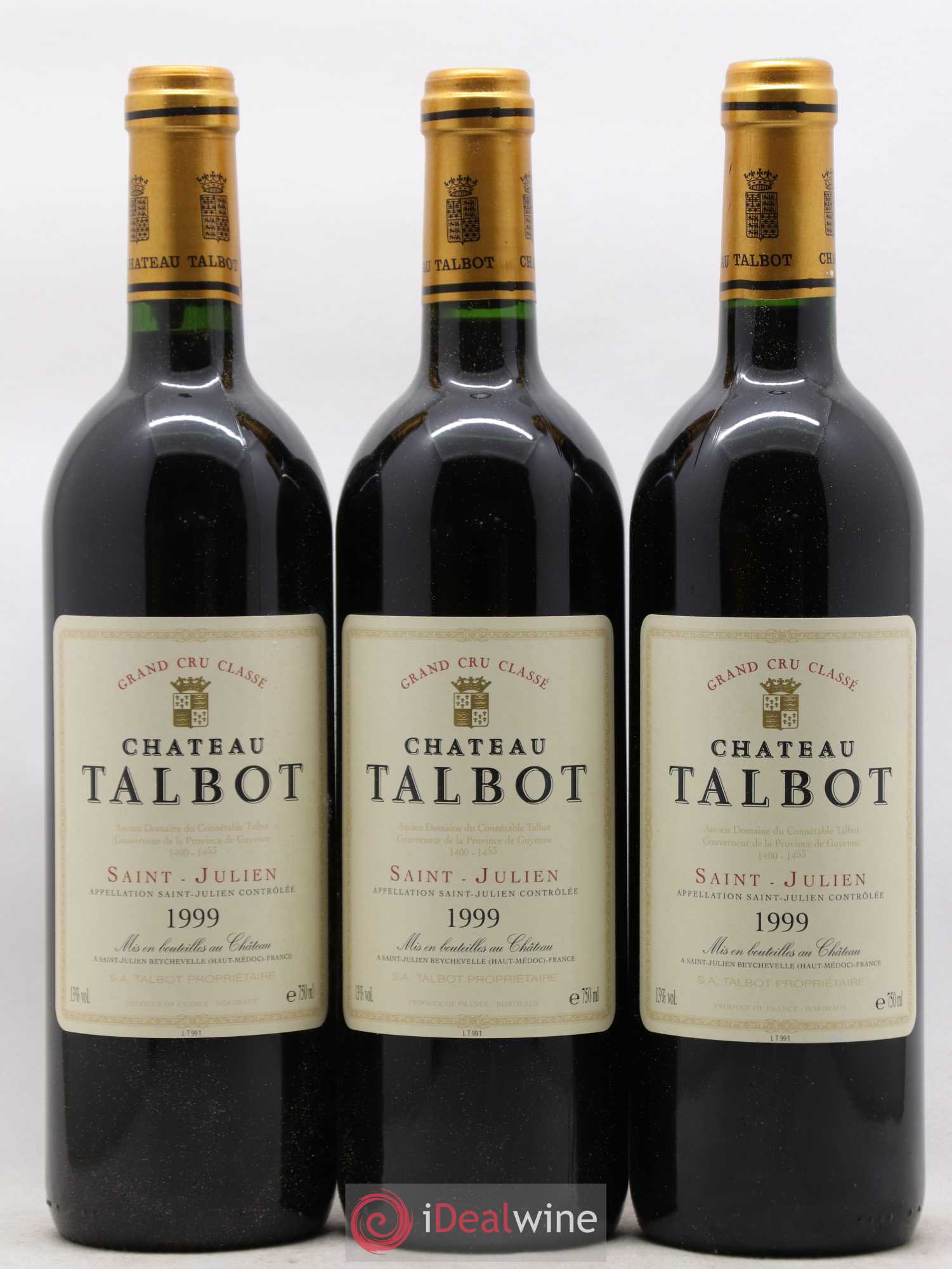 Château Talbot 4ème Grand Cru Classé 1999 - Lot de 12 bouteilles - 4