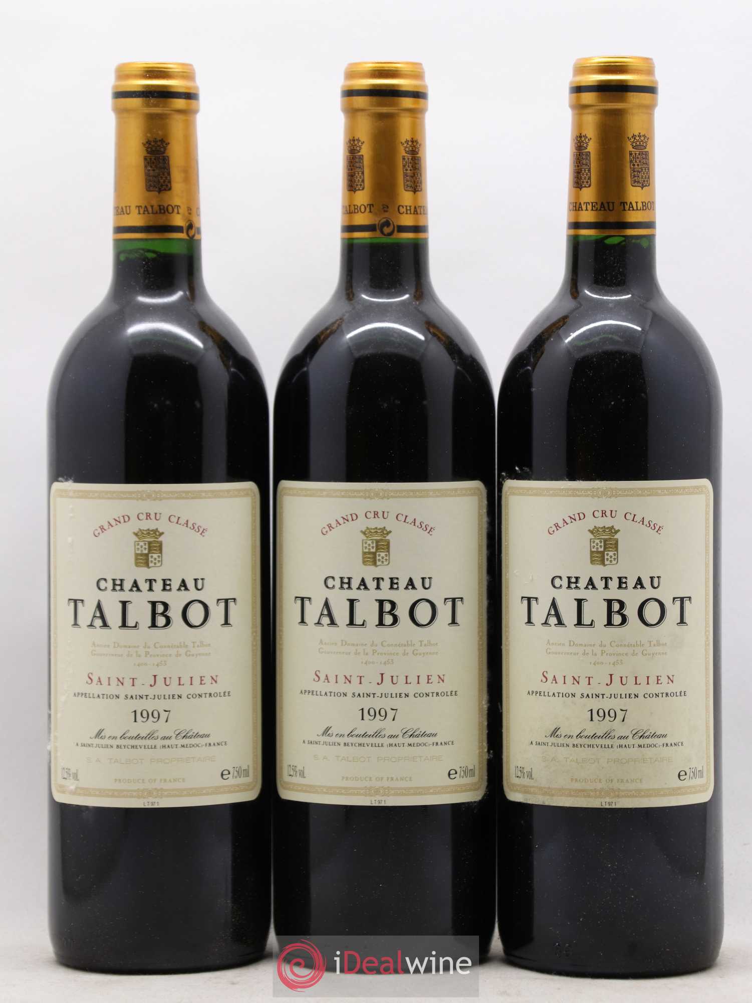Château Talbot 4ème Grand Cru Classé 1997 - Lot de 12 bouteilles - 2