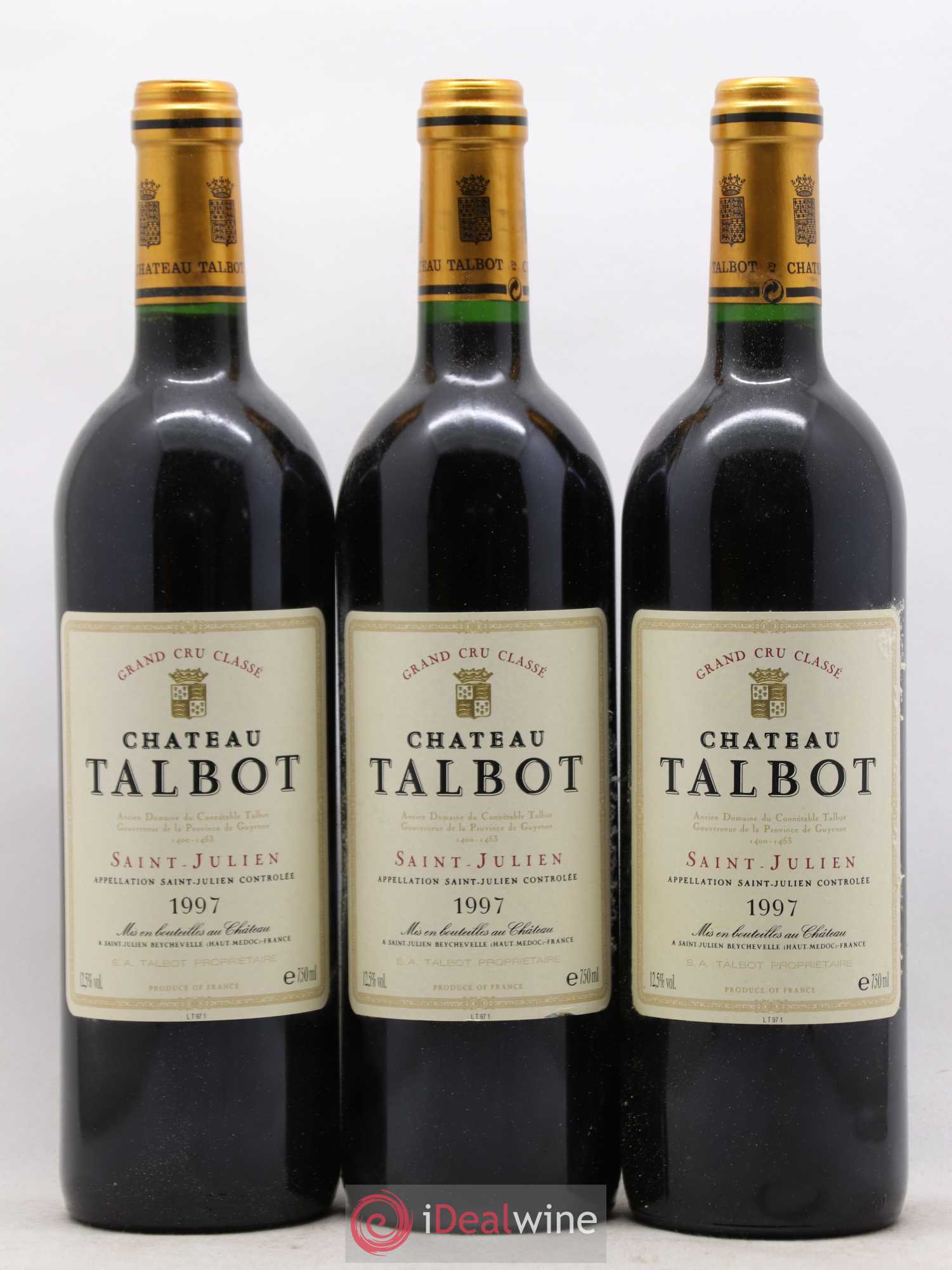 Château Talbot 4ème Grand Cru Classé 1997 - Lot de 12 bouteilles - 3