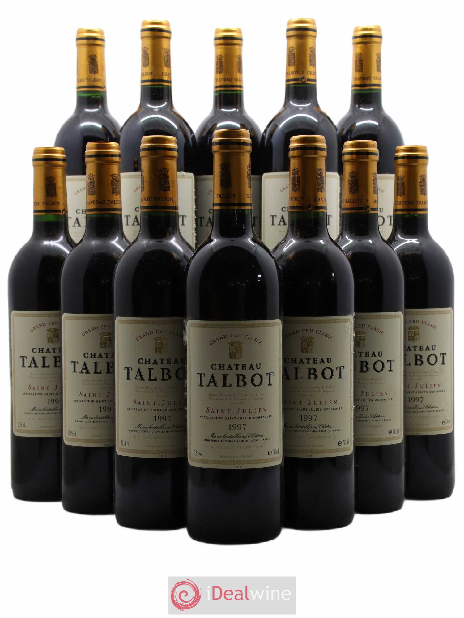 Château Talbot 4ème Grand Cru Classé 1997 - Lot de 12 bouteilles - 0