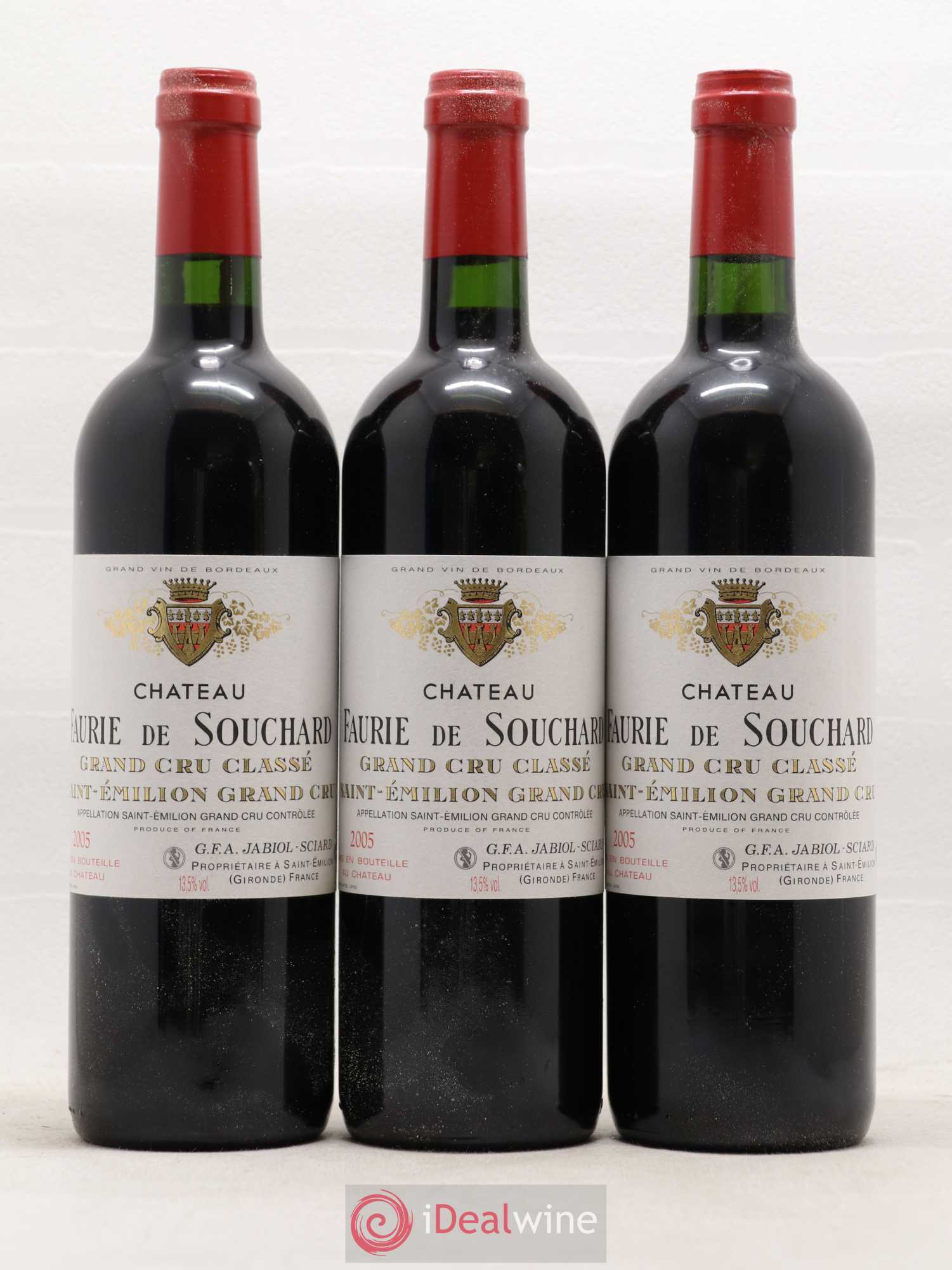 Château Faurie de Souchard Grand Cru Classé 2005 - Lot de 6 bouteilles - 1