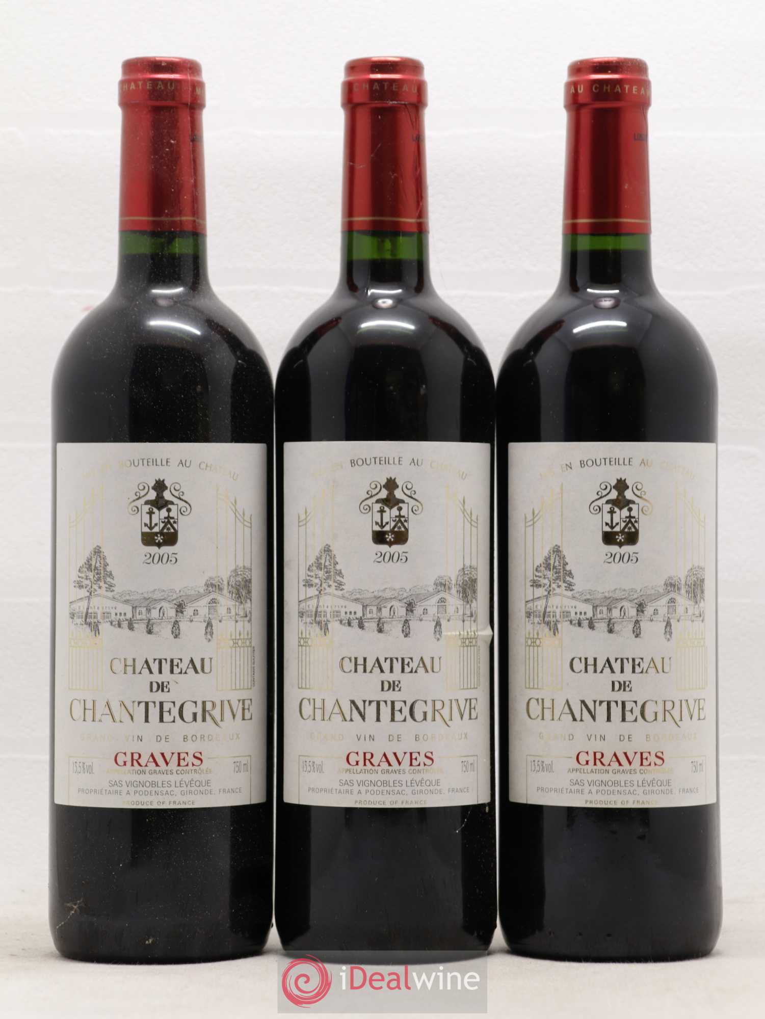 Château de Chantegrive 2005 - Lot de 6 bouteilles - 1