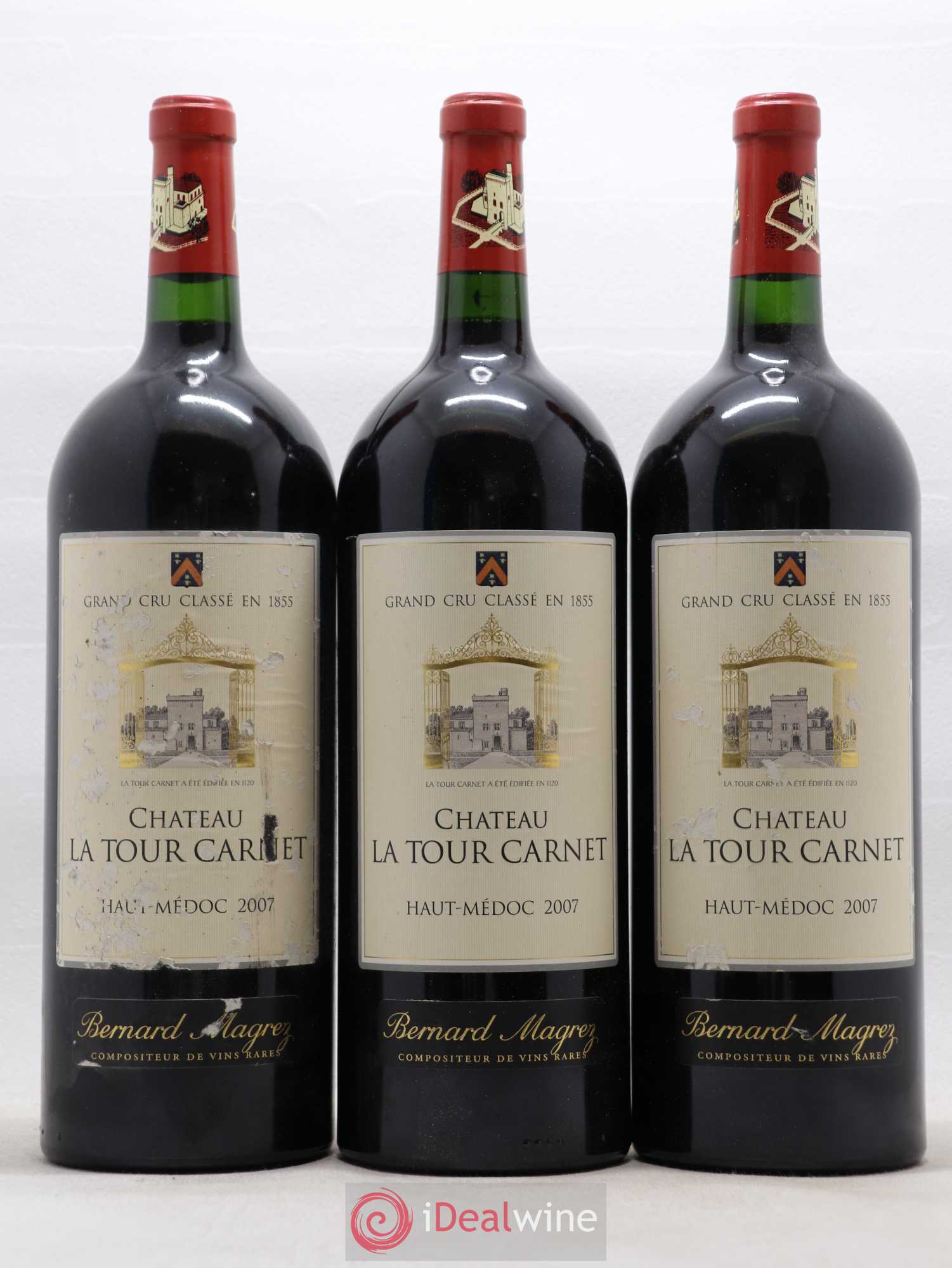 Château la Tour Carnet 4ème Grand Cru Classé 2007 - Posten von 6 Magnum - 1