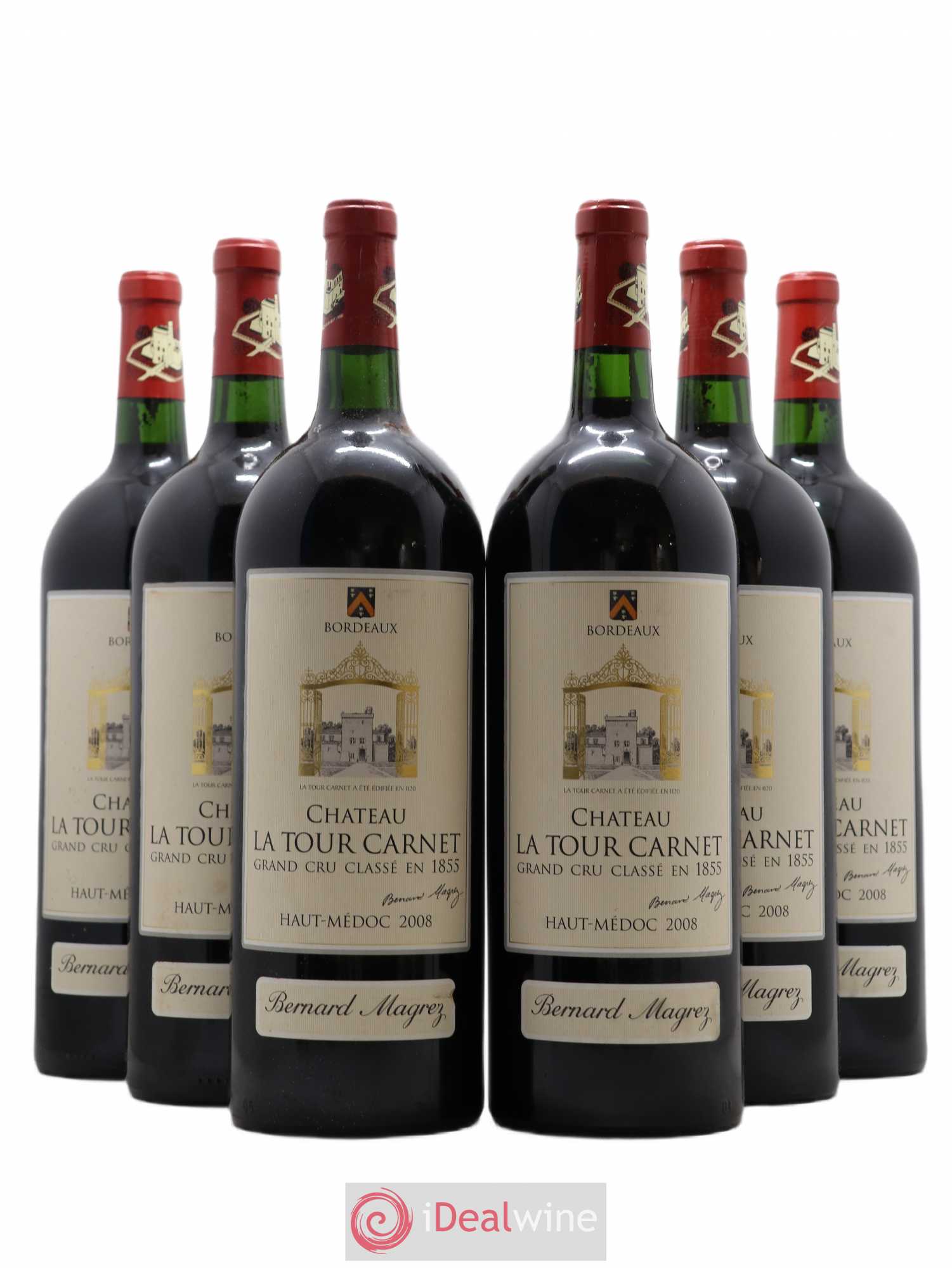 Château la Tour Carnet 4ème Grand Cru Classé 2008 - Lot de 6 magnums - 0