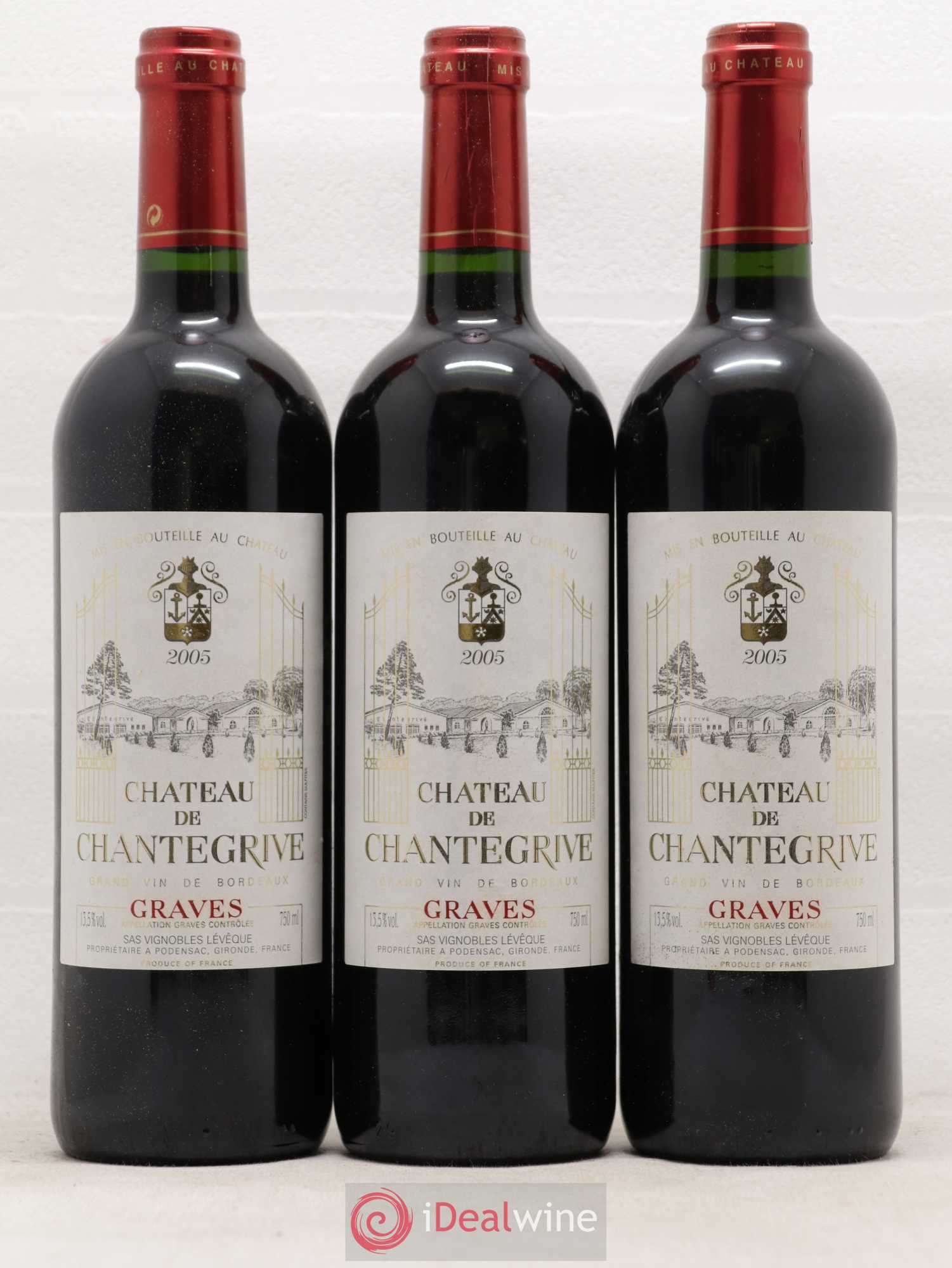 Château de Chantegrive 2005 - Lot de 6 bouteilles - 1