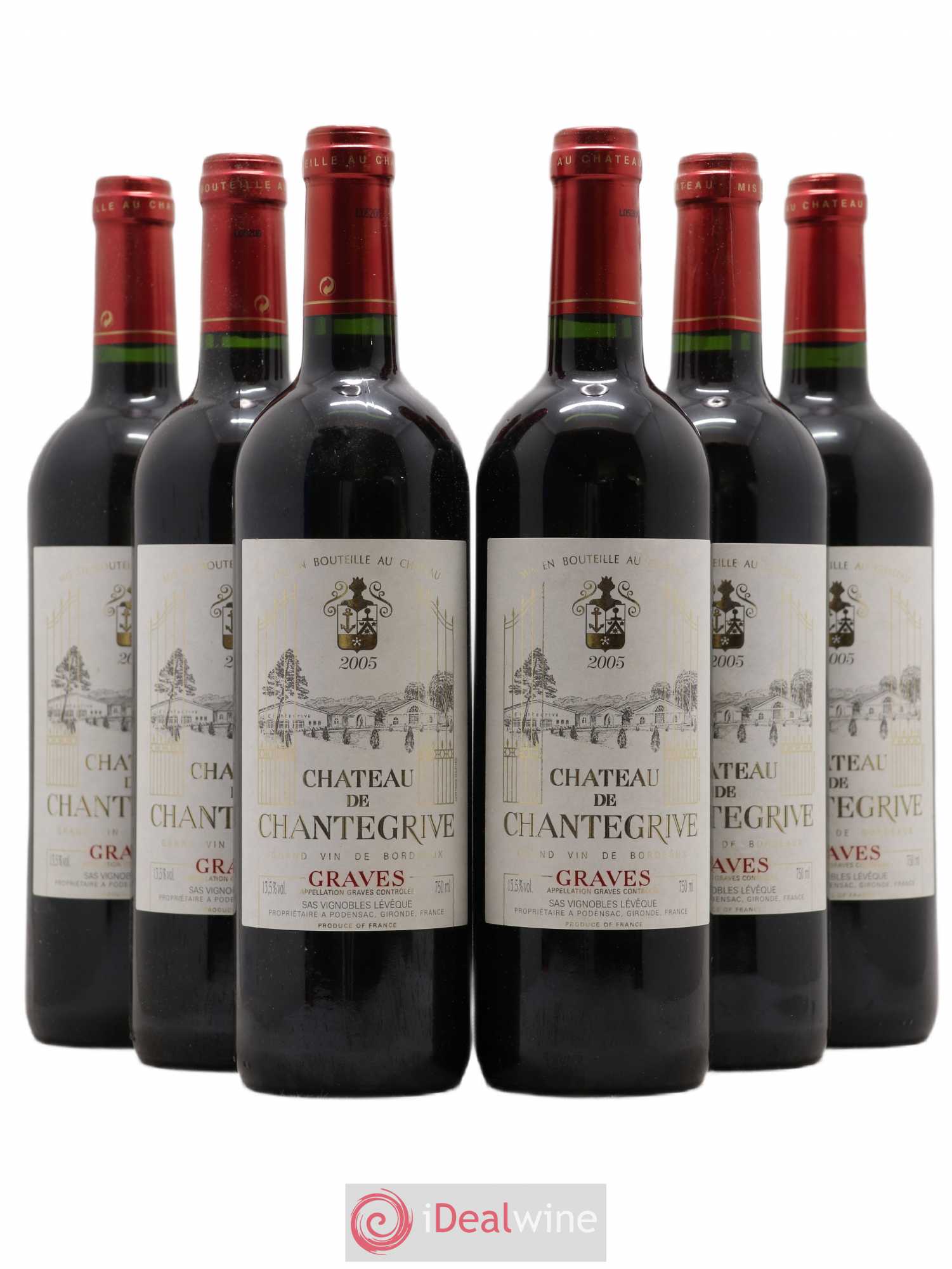 Château de Chantegrive 2005 - Lot de 6 bouteilles - 0