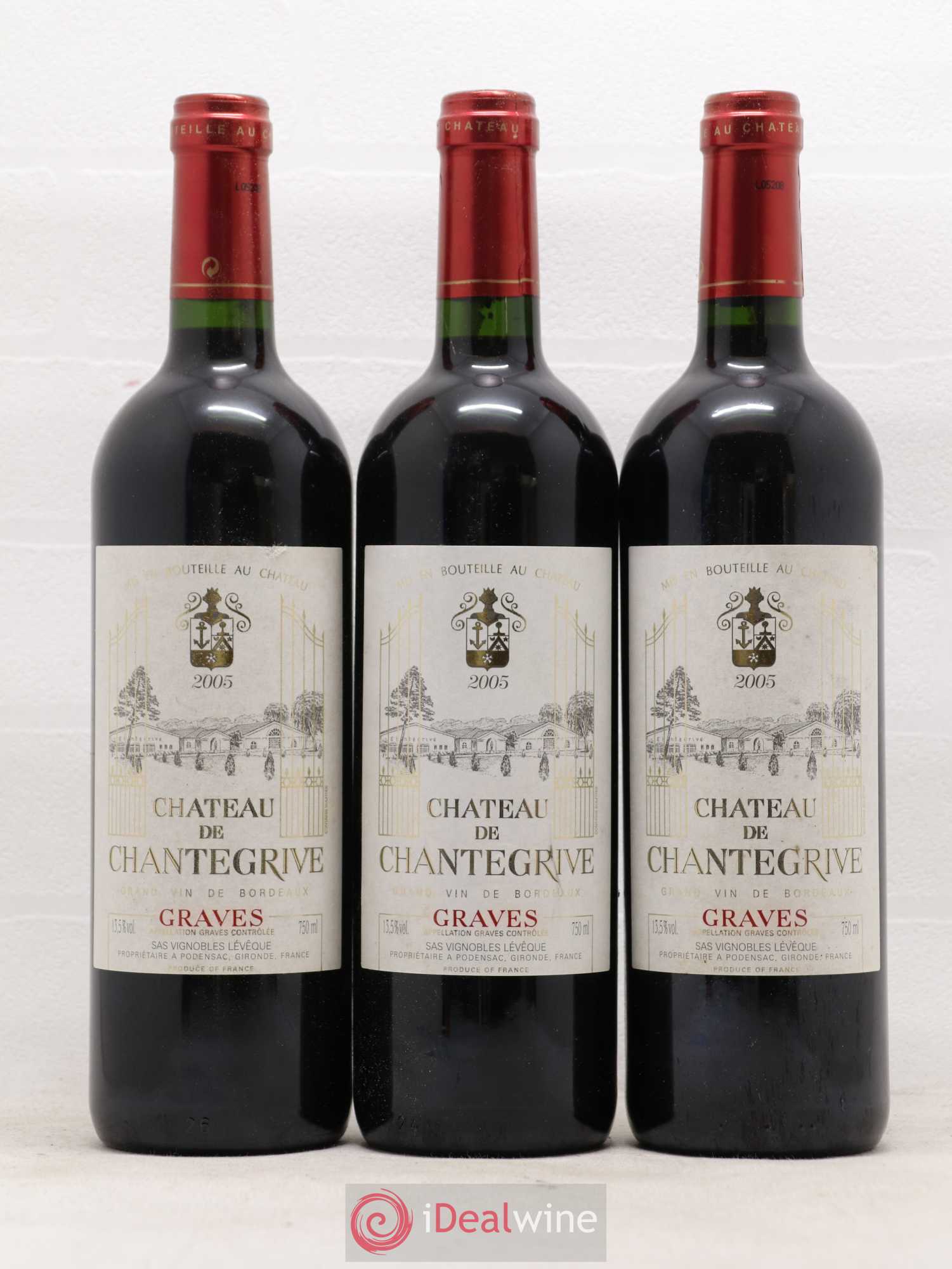 Château de Chantegrive 2005 - Lot de 6 bouteilles - 1