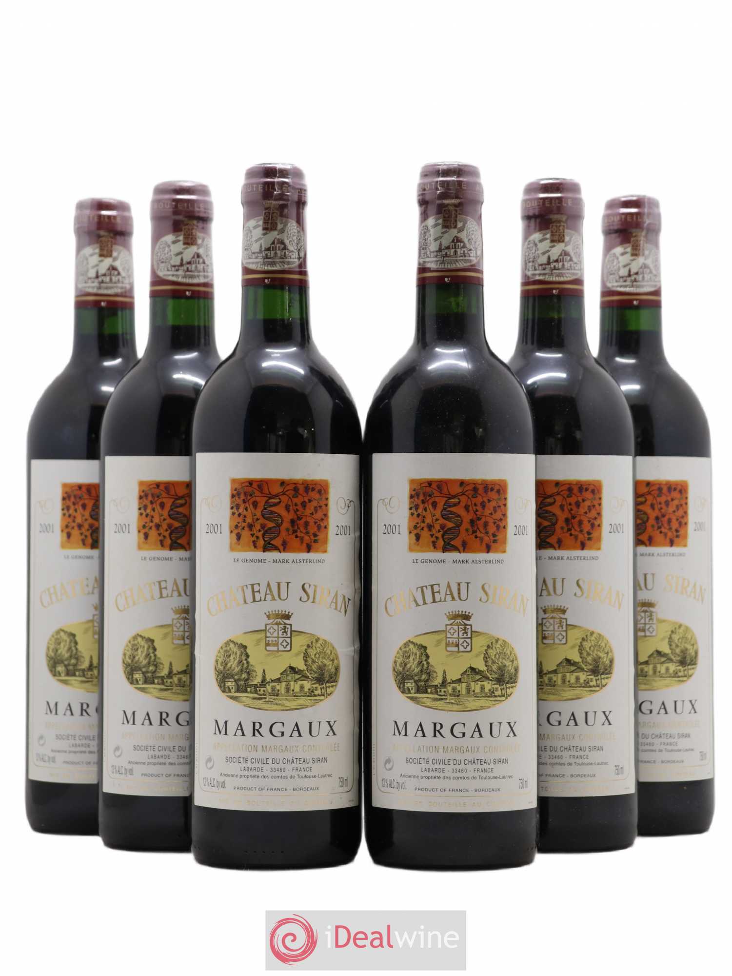 Château Siran 2001 - Lot de 6 bouteilles - 0