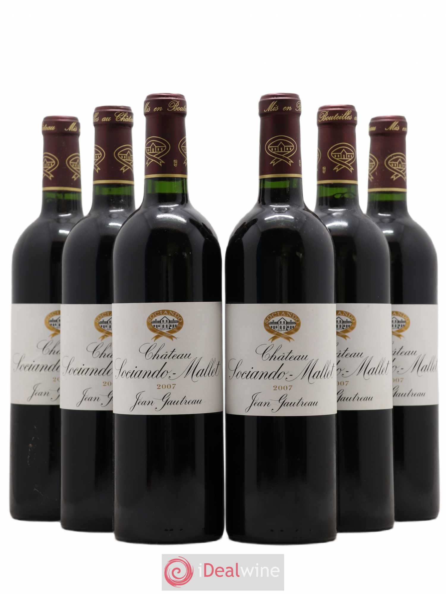 Château Sociando Mallet 2007 - Lot de 6 bouteilles - 0