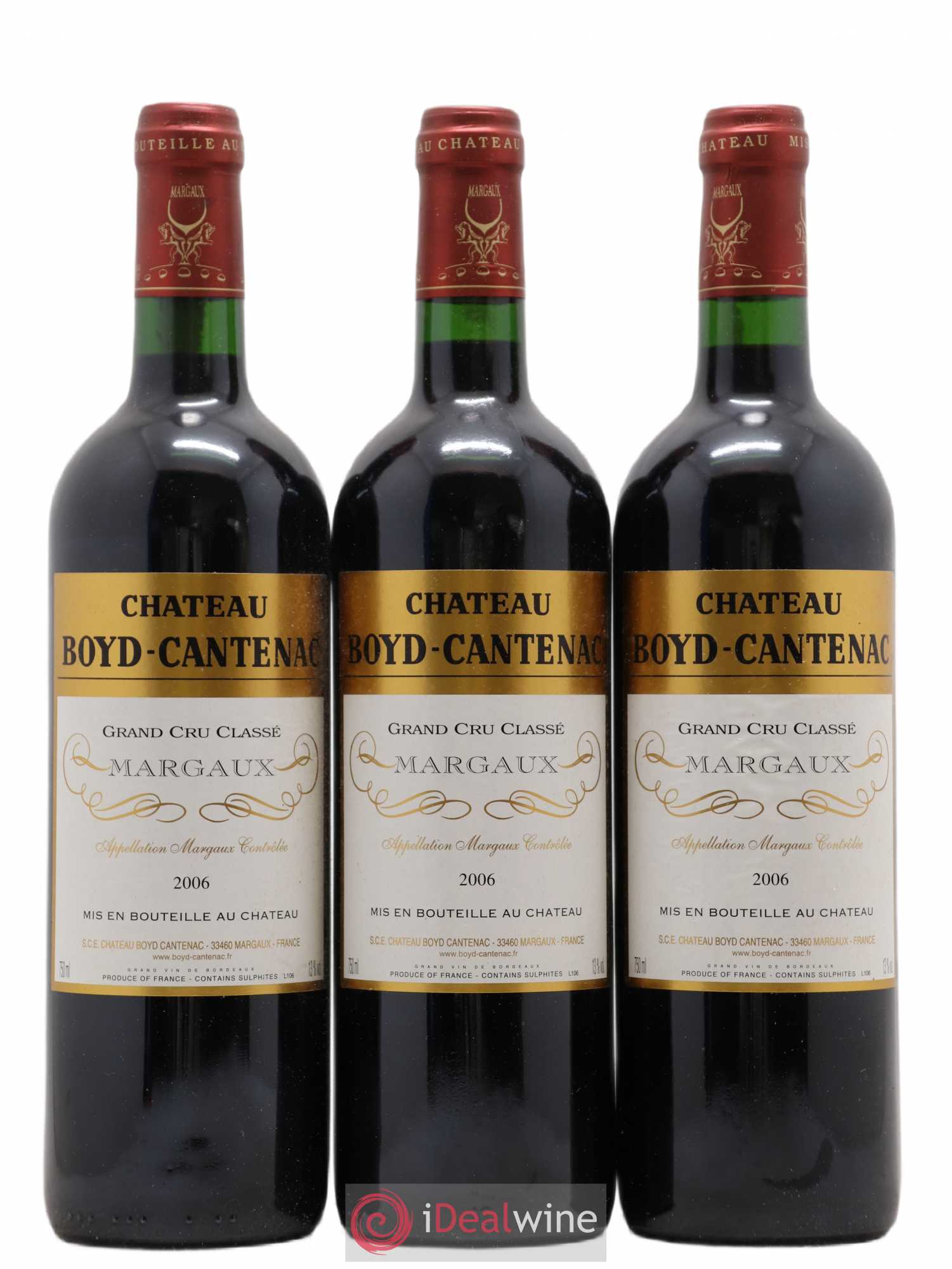 Château Boyd Cantenac 3ème Grand Cru Classé 2006 - Lot de 3 bouteilles - 0