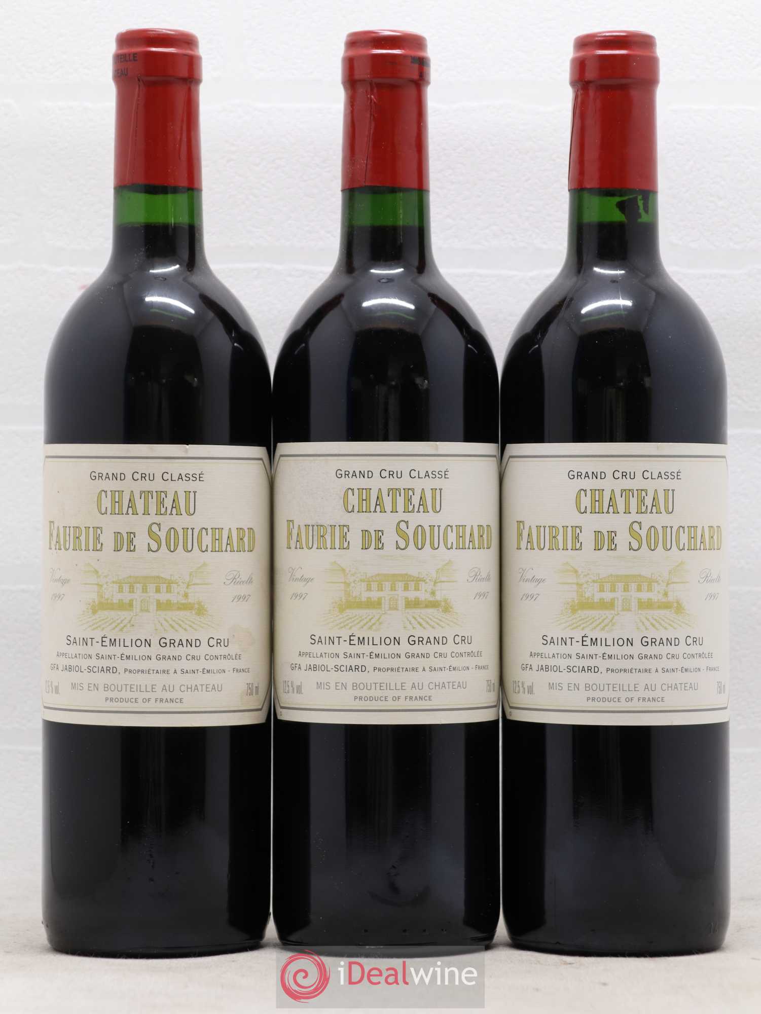 Château Faurie de Souchard Grand Cru Classé 1997 - Lot de 12 bouteilles - 1