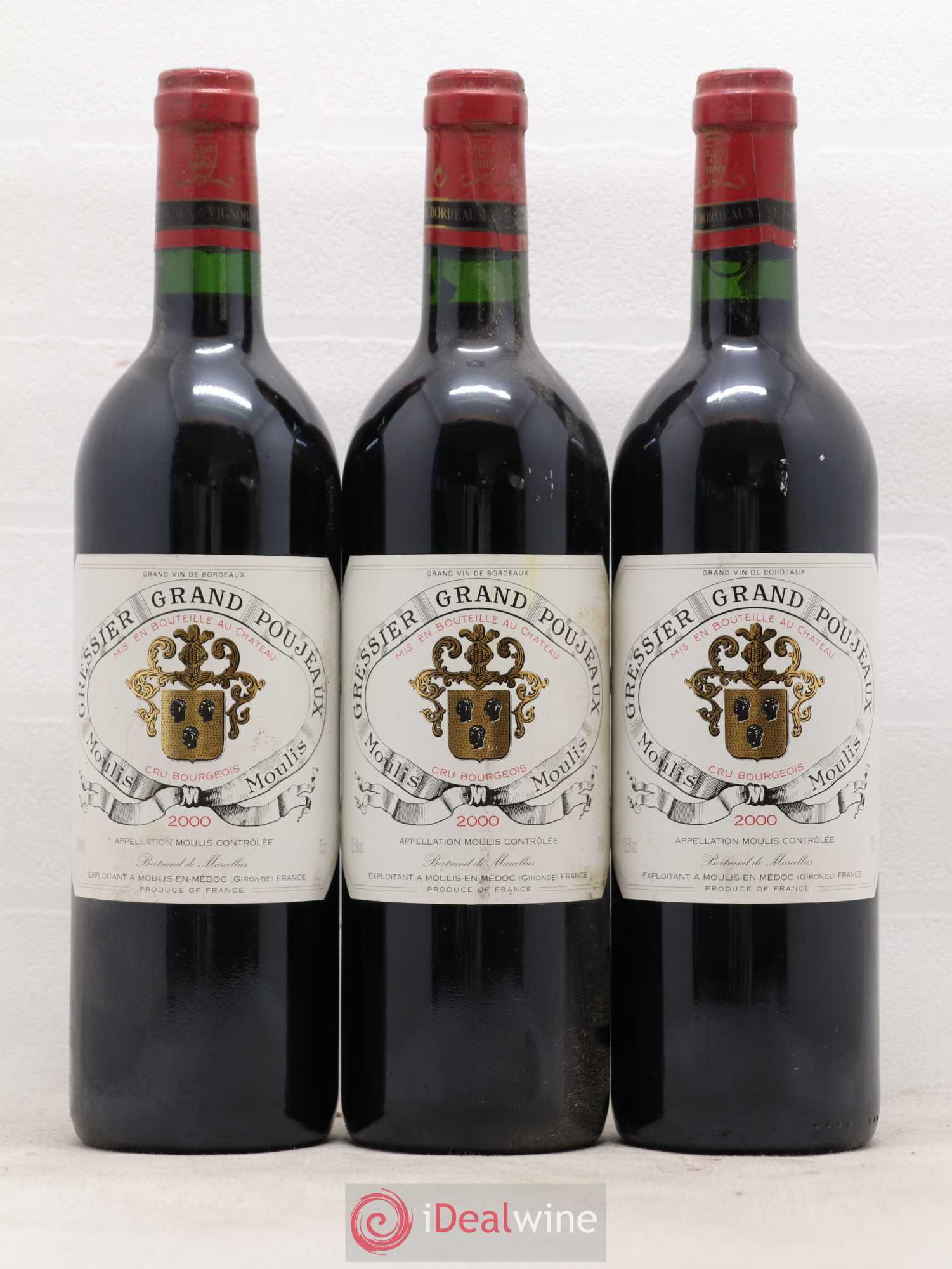 Château Gressier Grand Poujeaux Cru Bourgeois 2000 - Lot de 6 bouteilles - 2