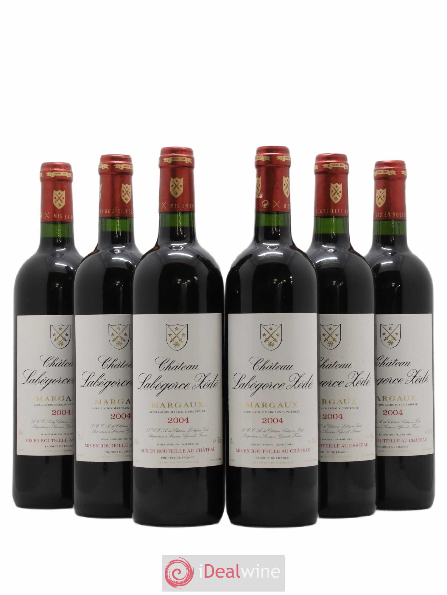 Château Labegorce Zédé Cru Bourgeois 2004 - Lot de 6 bouteilles - 0