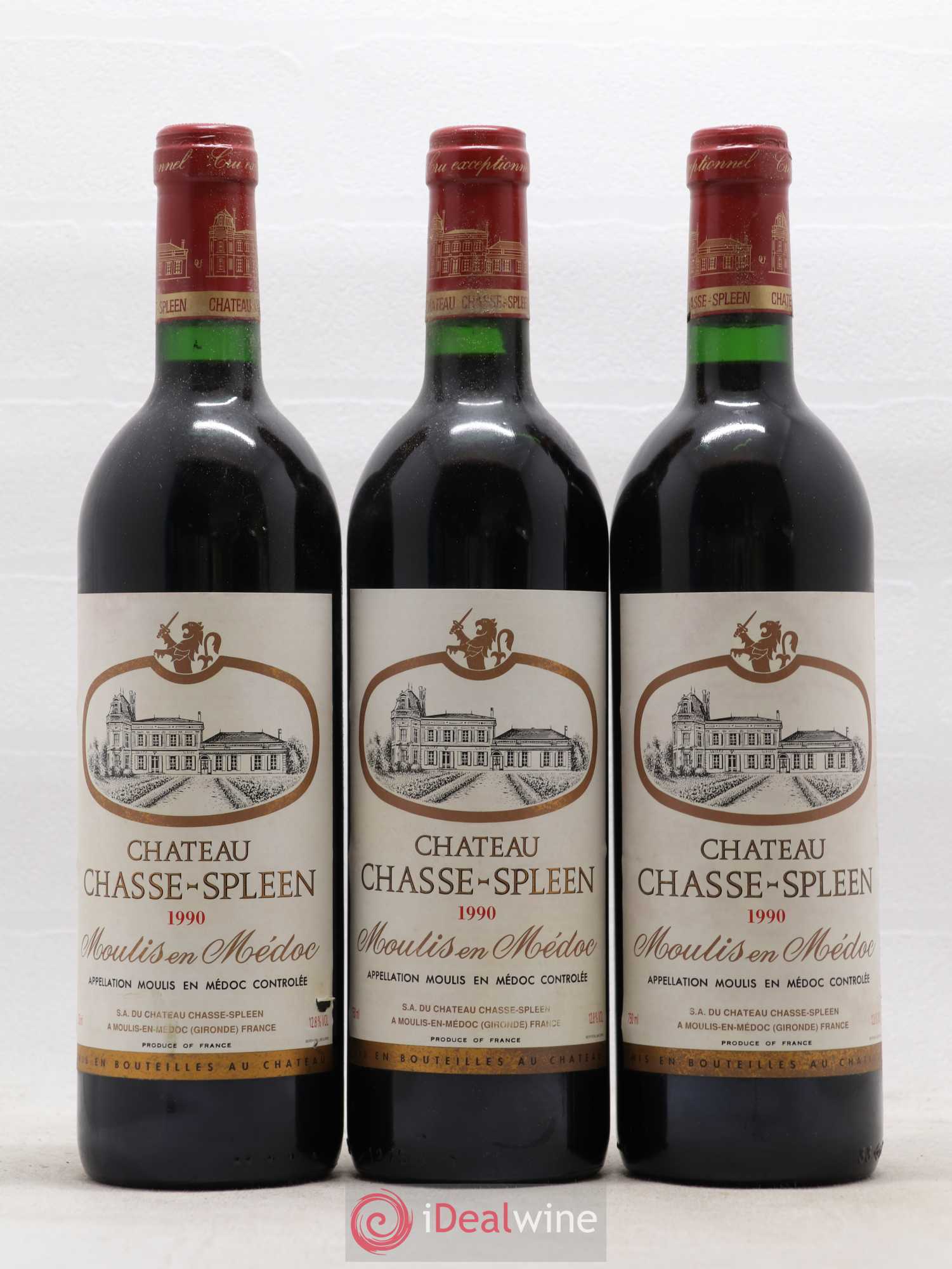 Château Chasse Spleen 1990 - Lot de 12 bouteilles - 1