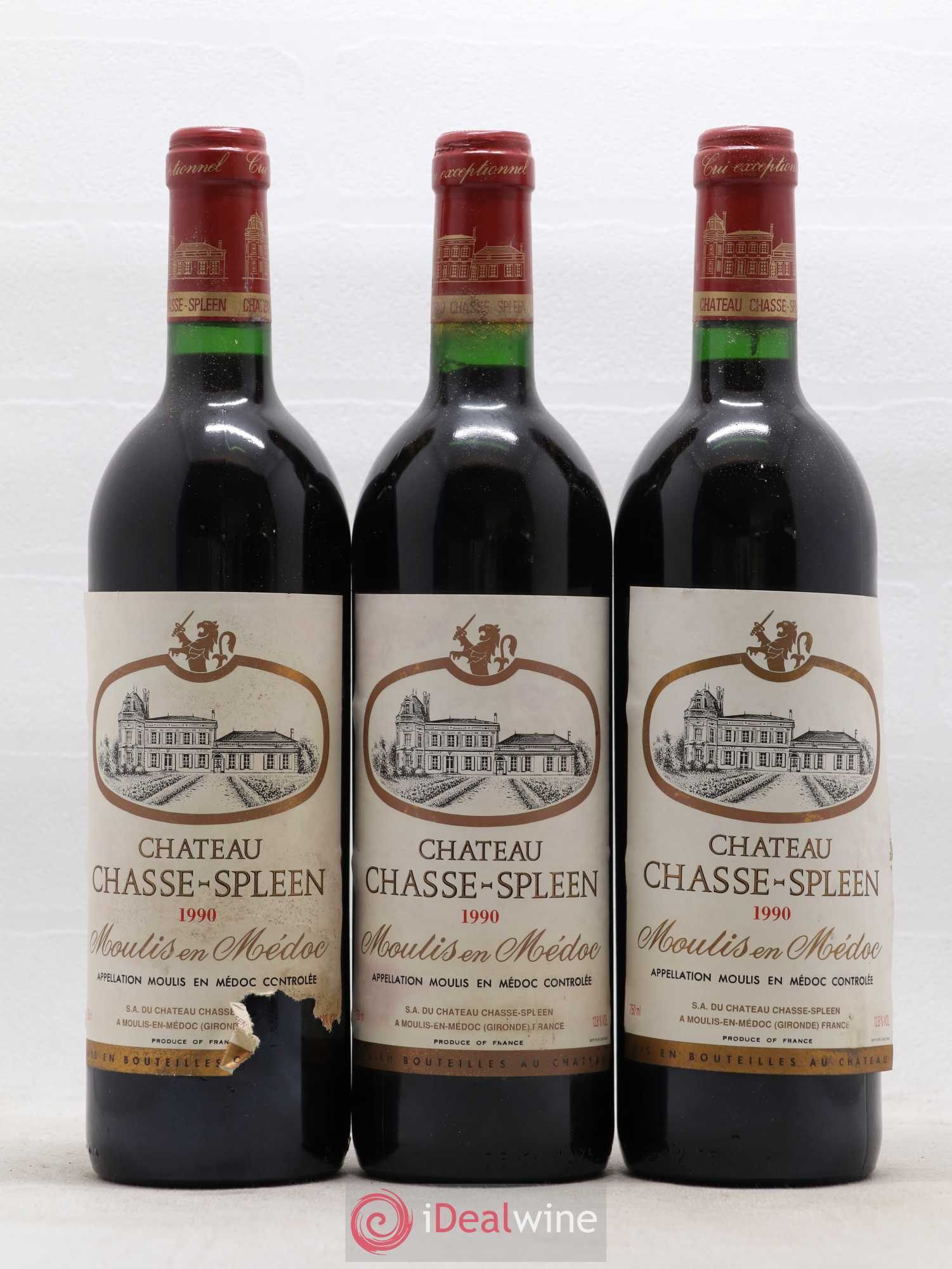 Château Chasse Spleen 1990 - Lot de 12 bouteilles - 4