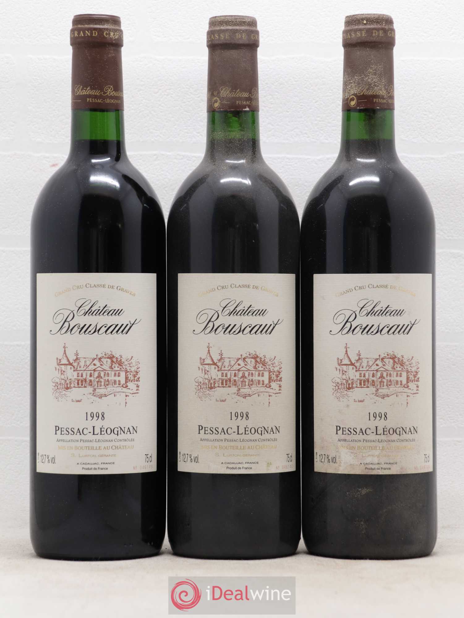 Château Bouscaut Cru Classé de Graves 1998 - Lot de 12 bouteilles - 2