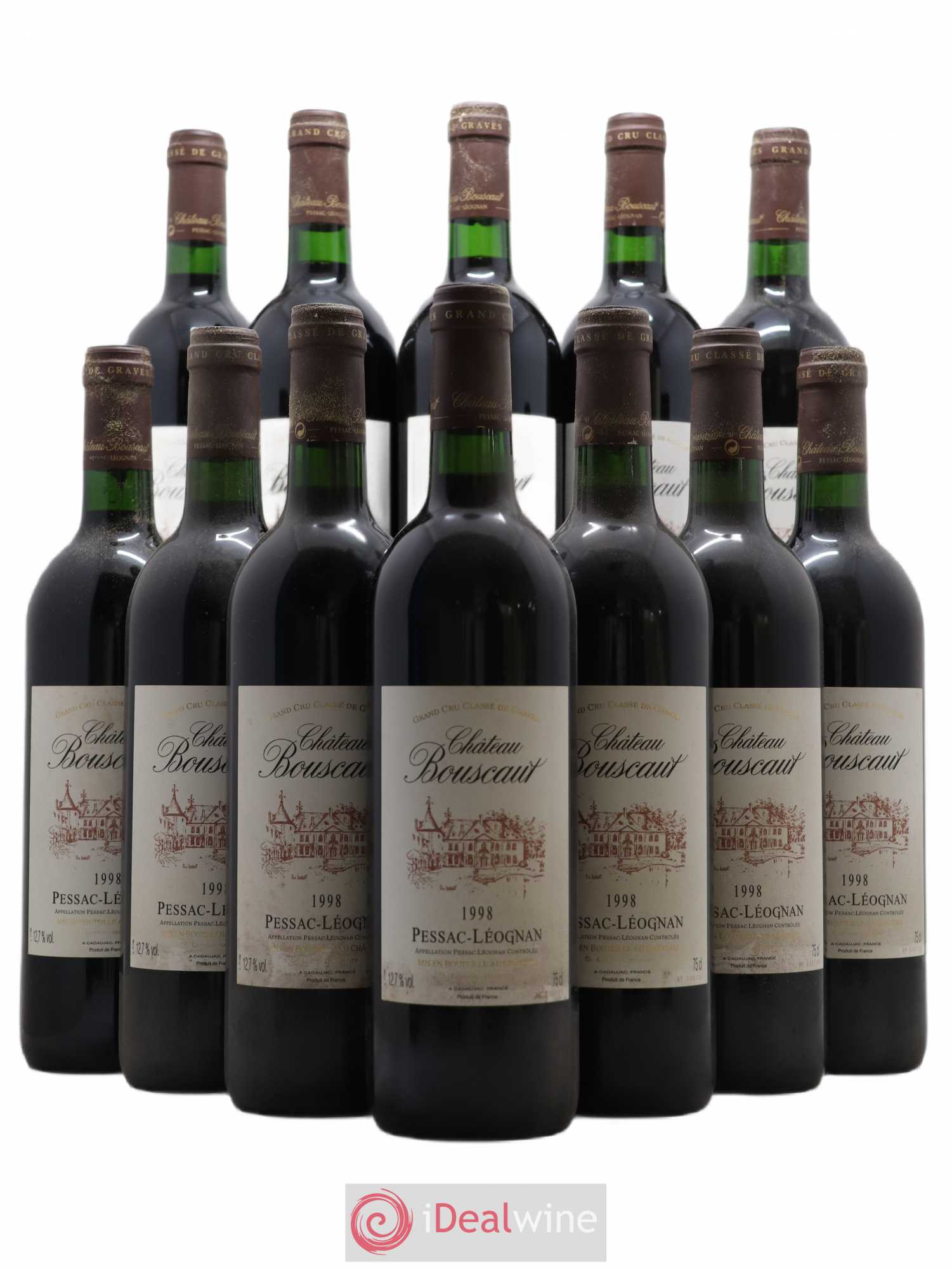Château Bouscaut Cru Classé de Graves 1998 - Lot de 12 bouteilles - 0