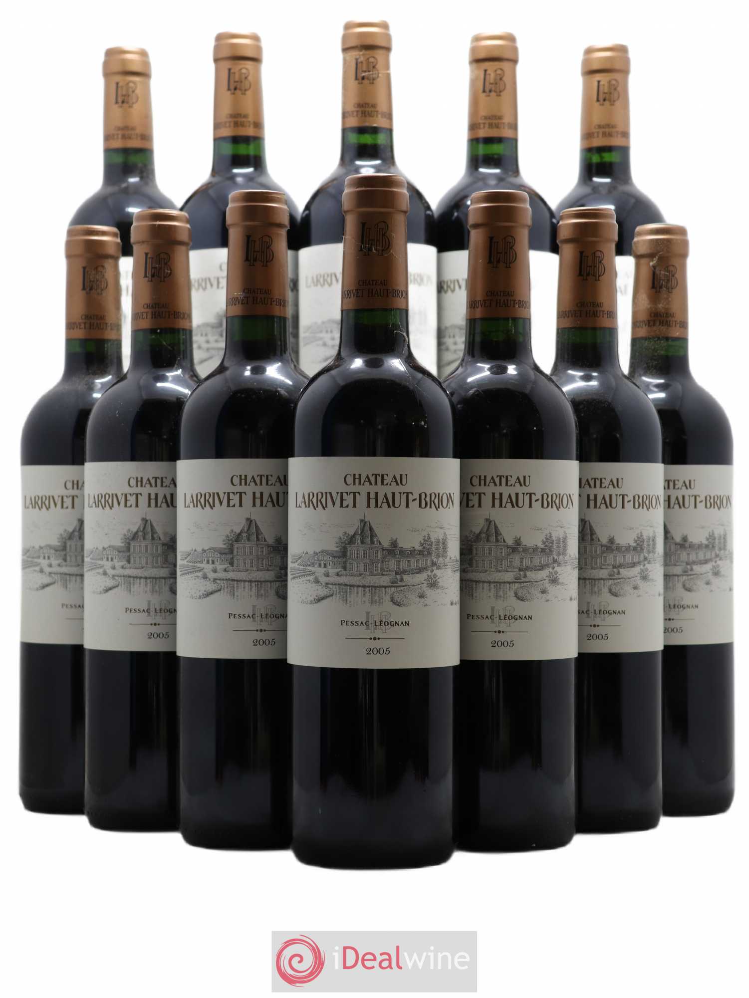 Château Larrivet Haut-Brion 2005 - Lot de 12 bouteilles - 0
