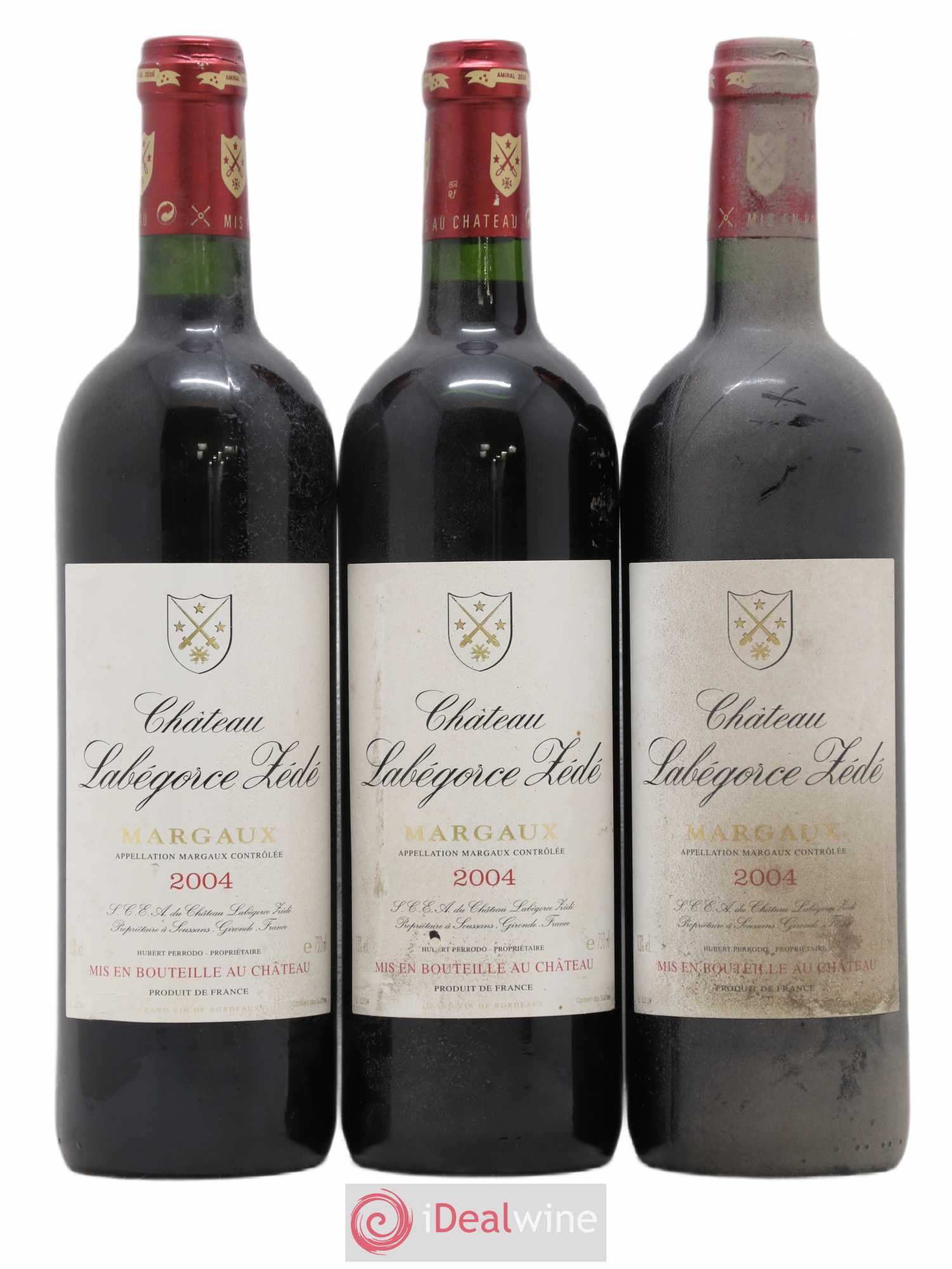 Château Labegorce Zédé Cru Bourgeois 2004 - Lot de 3 bouteilles - 0