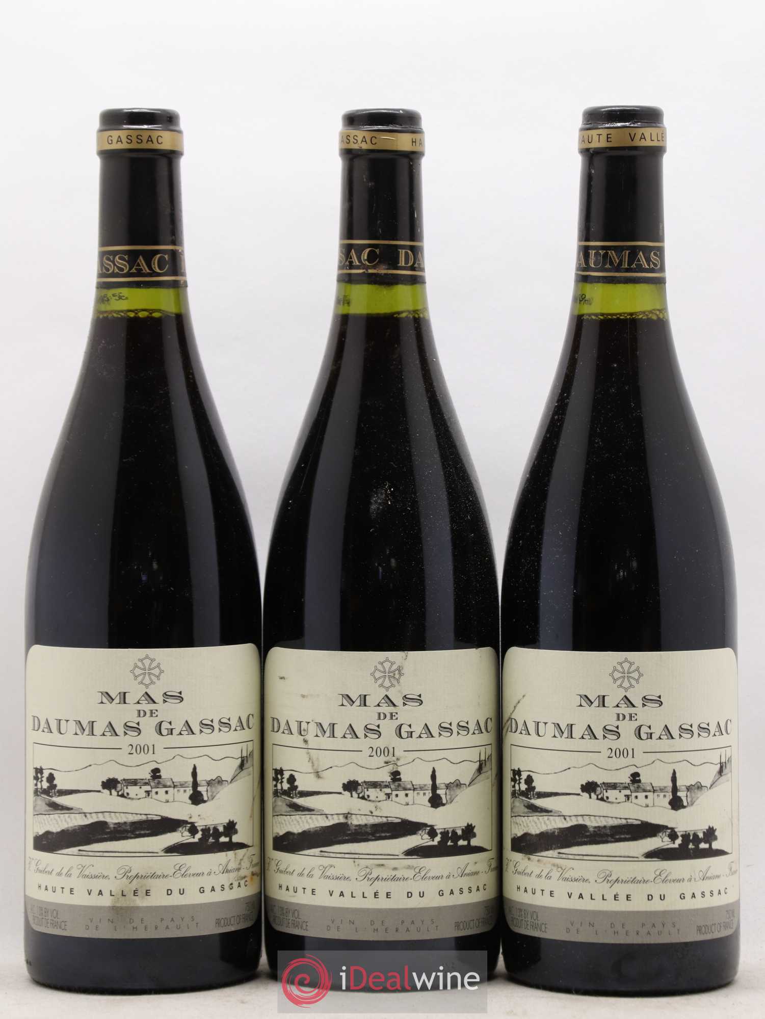 Saint-Guilhem-le-Désert - Cité d'Aniane Mas Daumas Gassac Famille Guibert de La Vaissière 2001 - Lot de 6 bouteilles - 2