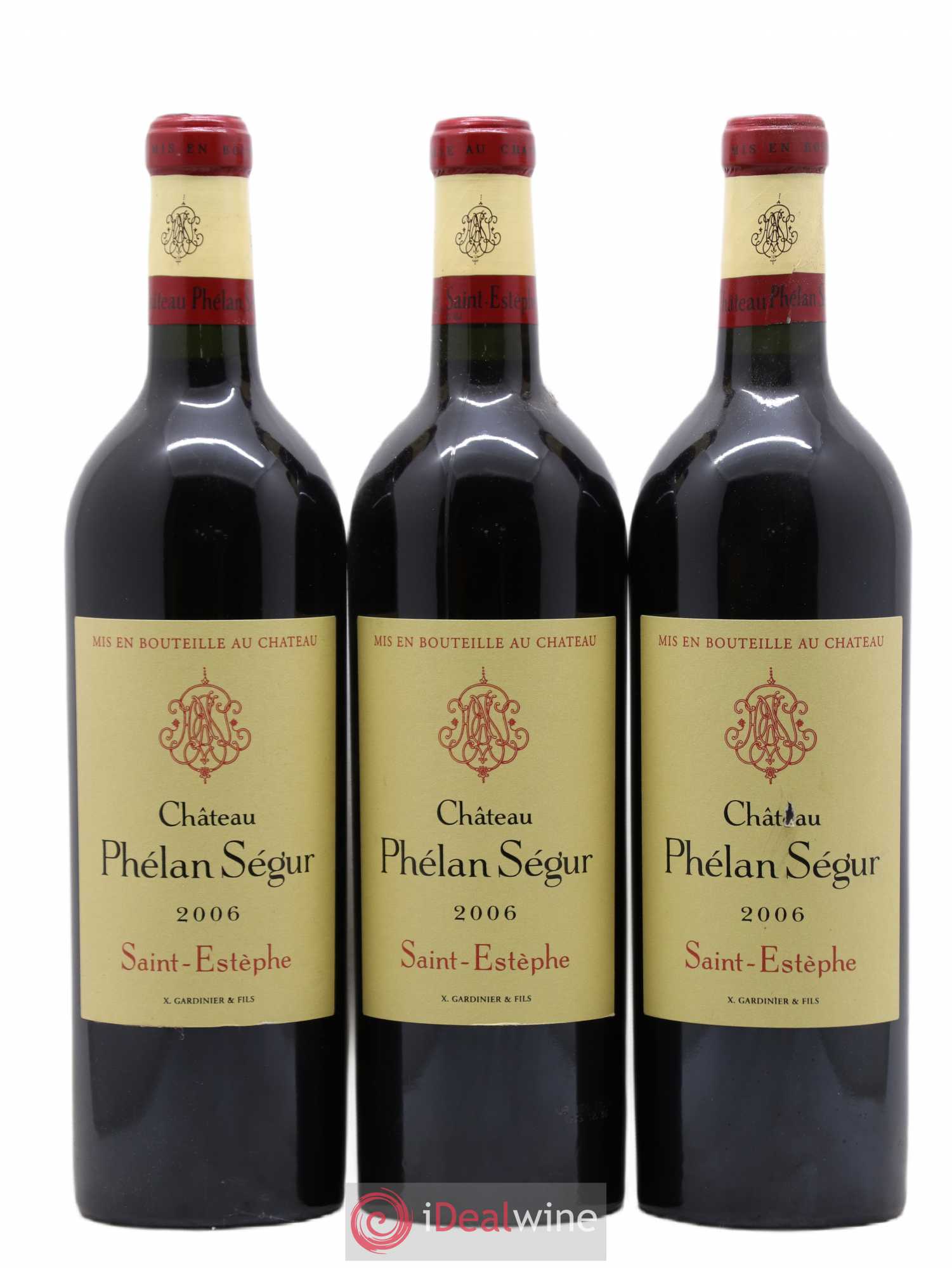 Château Phélan Ségur 2006 - Lot de 3 bouteilles - 0