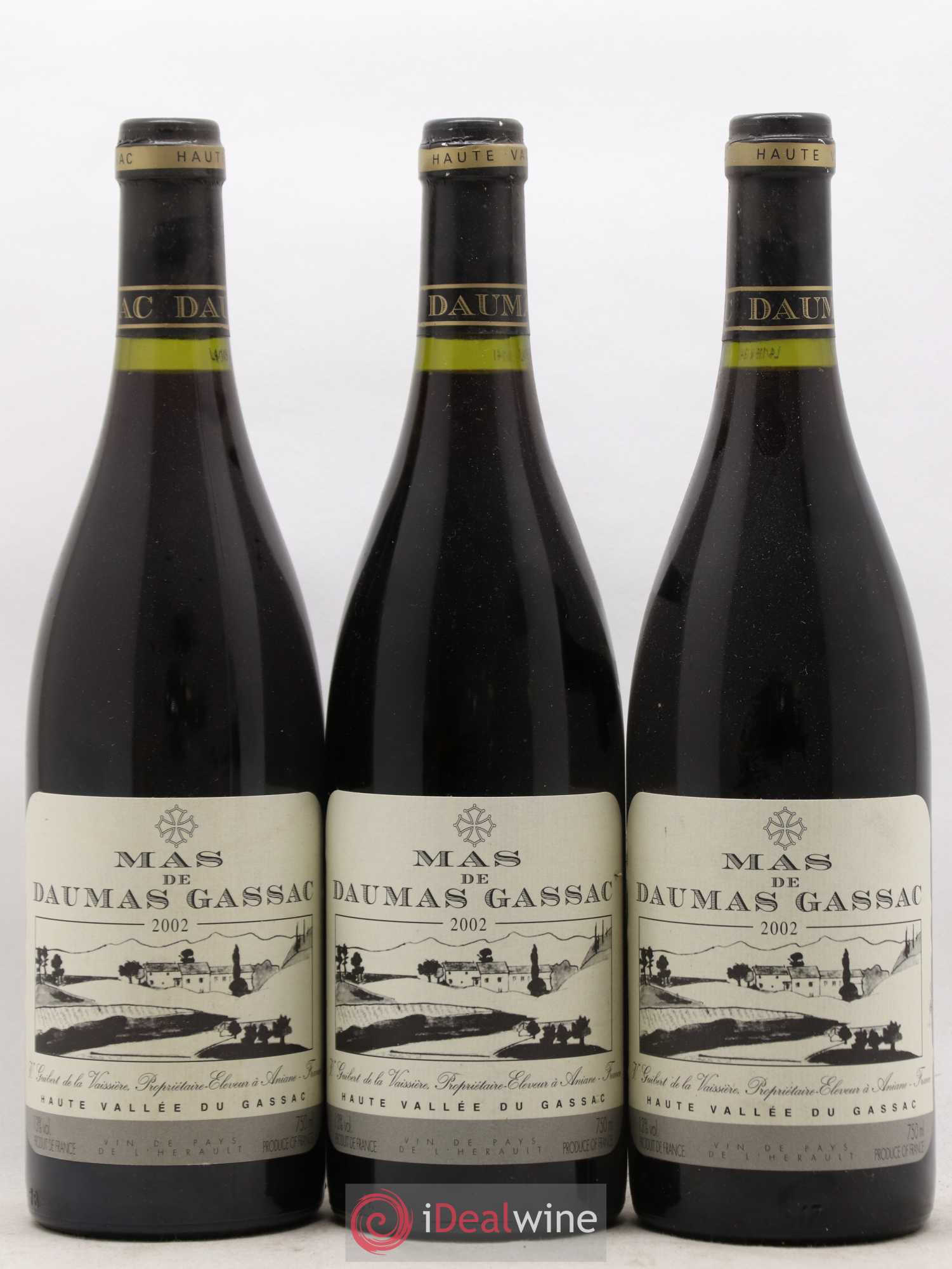 Saint-Guilhem-le-Désert - Cité d'Aniane Mas Daumas Gassac Famille Guibert de La Vaissière 2002 - Lot de 12 bouteilles - 2