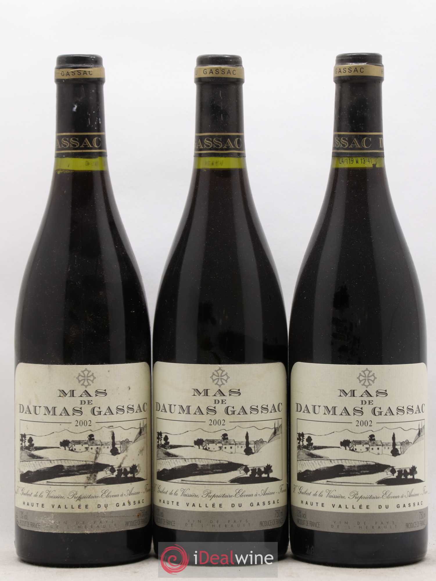 Saint-Guilhem-le-Désert - Cité d'Aniane Mas Daumas Gassac Famille Guibert de La Vaissière 2002 - Lot de 12 bouteilles - 3