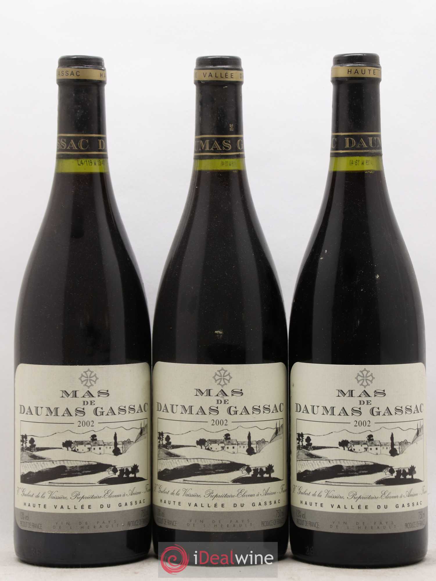 Saint-Guilhem-le-Désert - Cité d'Aniane Mas Daumas Gassac Famille Guibert de La Vaissière 2002 - Lot de 12 bouteilles - 4