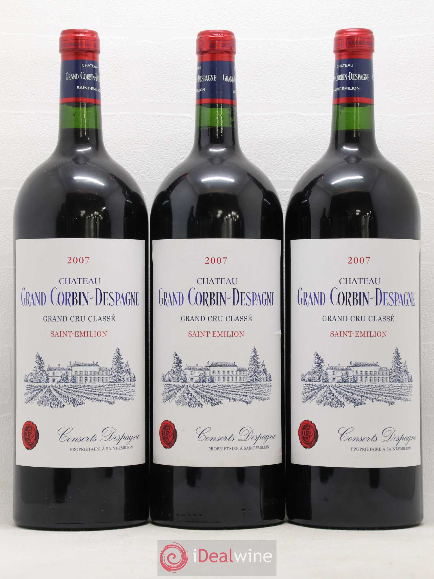 Château Grand Corbin Despagne Grand Cru Classé 2007 - Lot de 6 magnums - 1