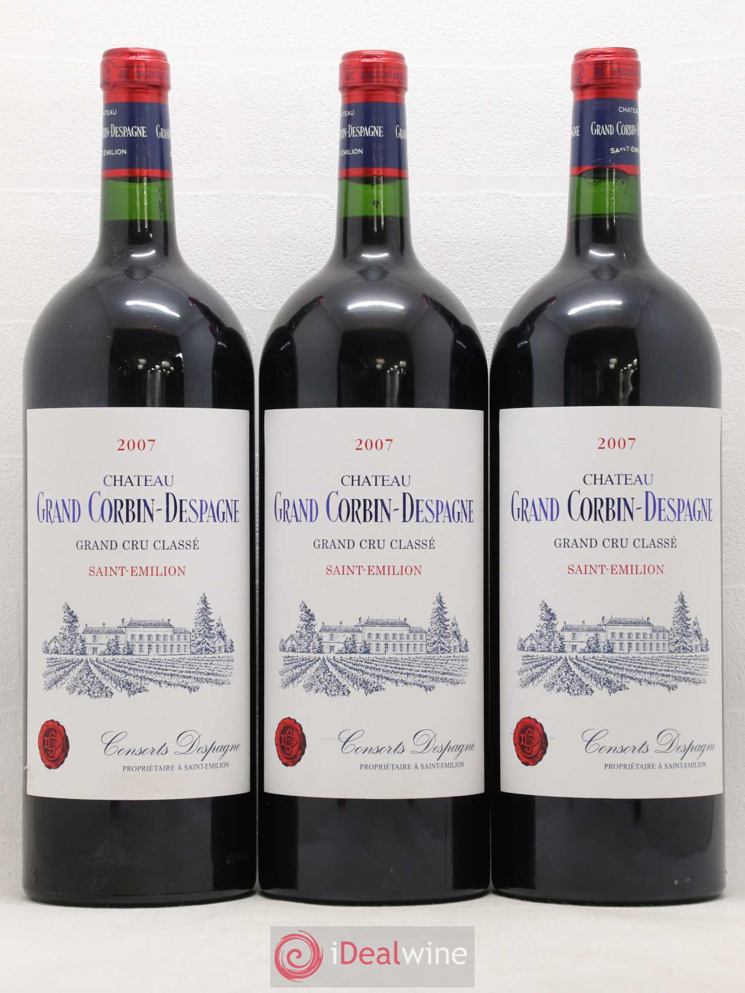 Château Grand Corbin Despagne Grand Cru Classé 2007 - Lot de 6 magnums - 2