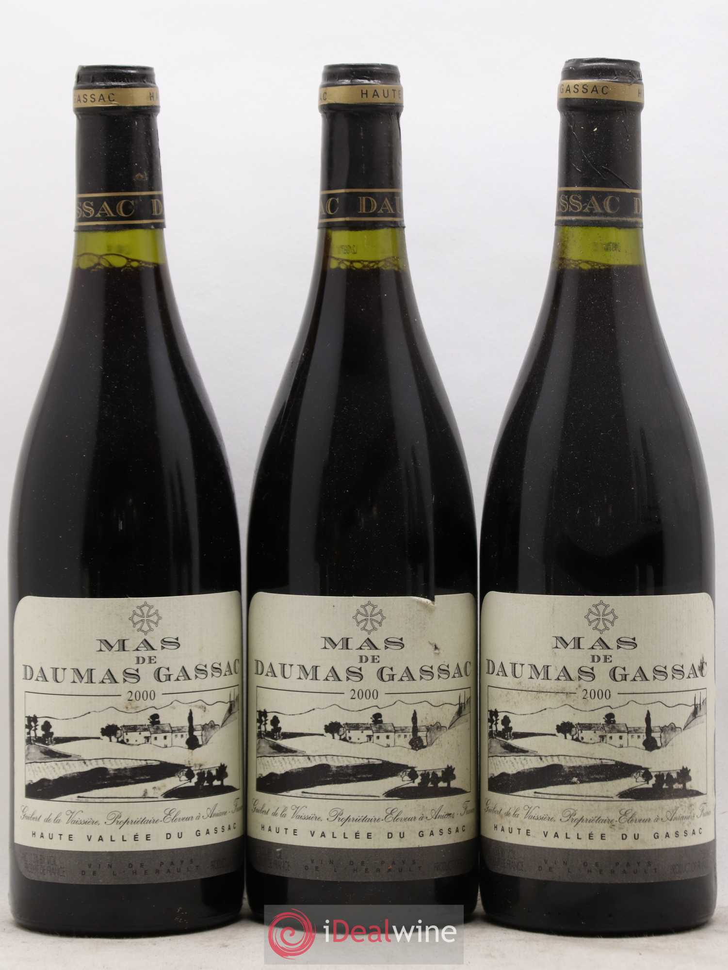 Saint-Guilhem-le-Désert - Cité d'Aniane Mas Daumas Gassac Famille Guibert de La Vaissière 2000 - Lot de 6 bouteilles - 1
