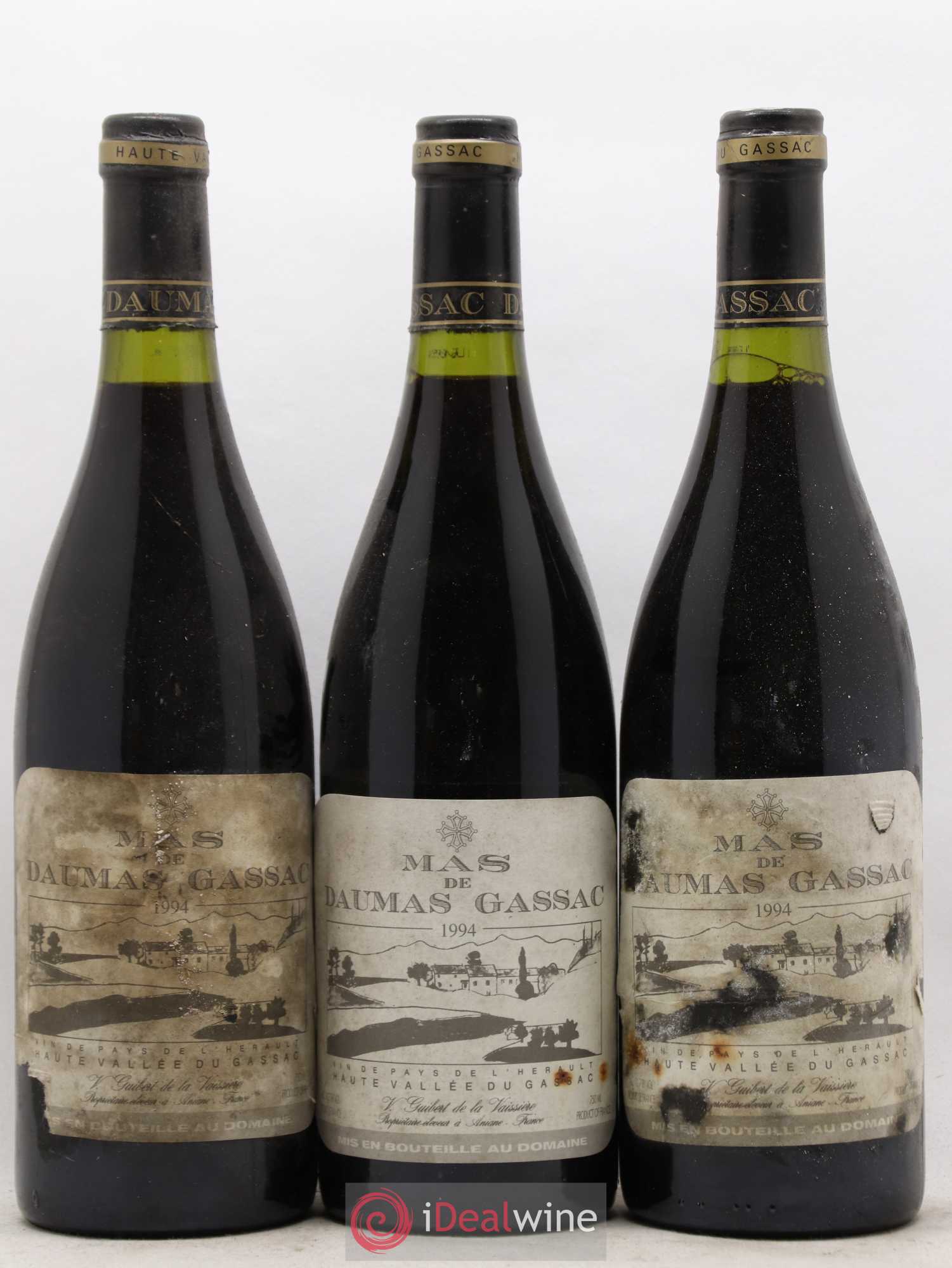 Saint-Guilhem-le-Désert - Cité d'Aniane Mas Daumas Gassac Famille Guibert de La Vaissière 1994 - Lot de 6 bouteilles - 2