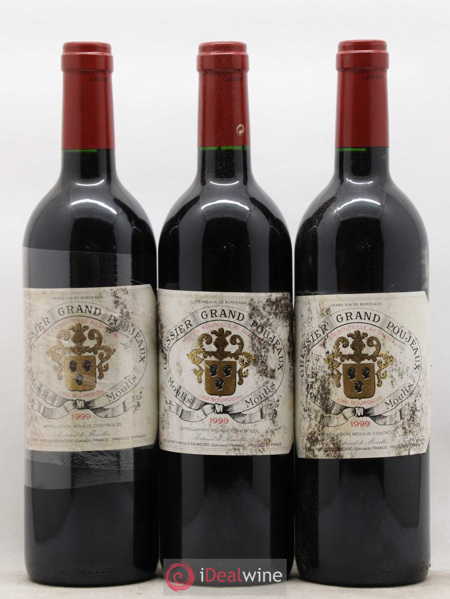 Château Gressier Grand Poujeaux Cru Bourgeois 1999 - Lot de 12 bouteilles - 3