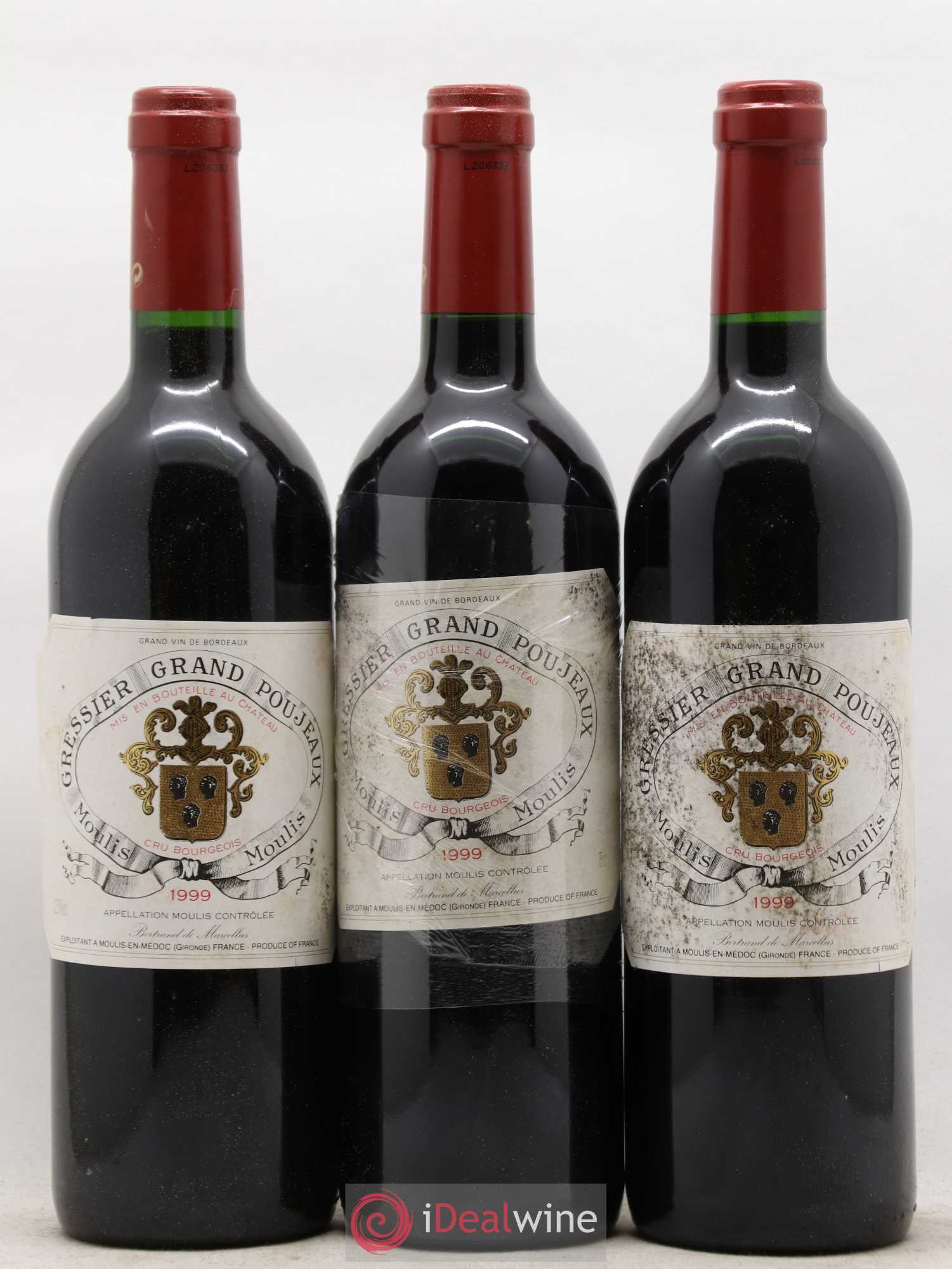 Château Gressier Grand Poujeaux Cru Bourgeois 1999 - Lot de 12 bouteilles - 4