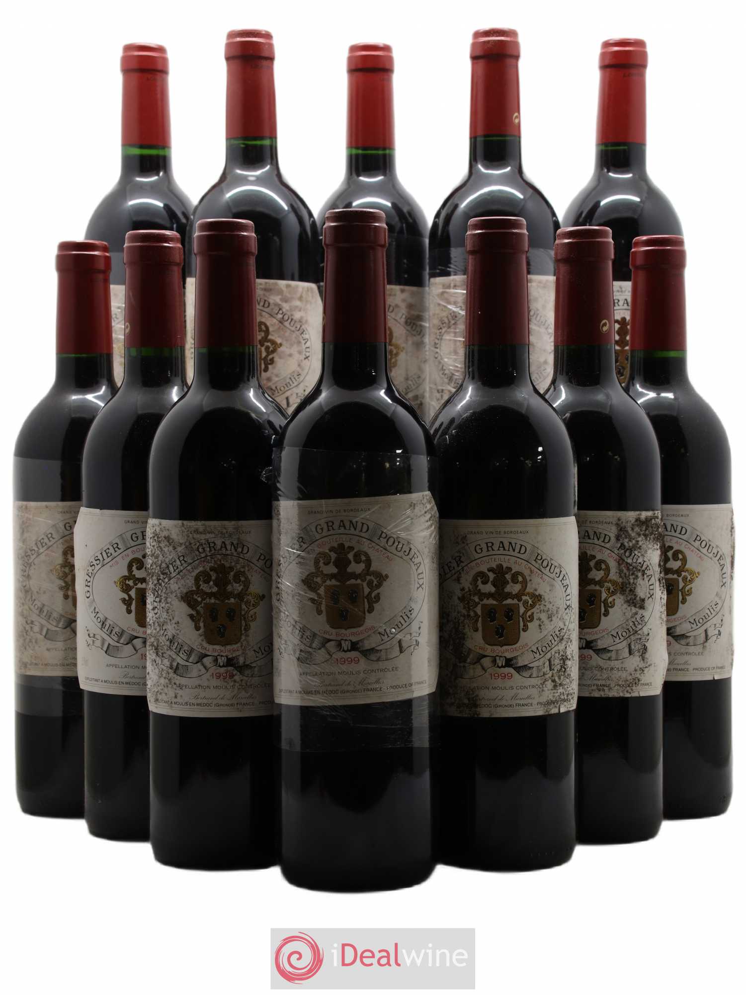 Château Gressier Grand Poujeaux Cru Bourgeois 1999 - Lot de 12 bouteilles - 0