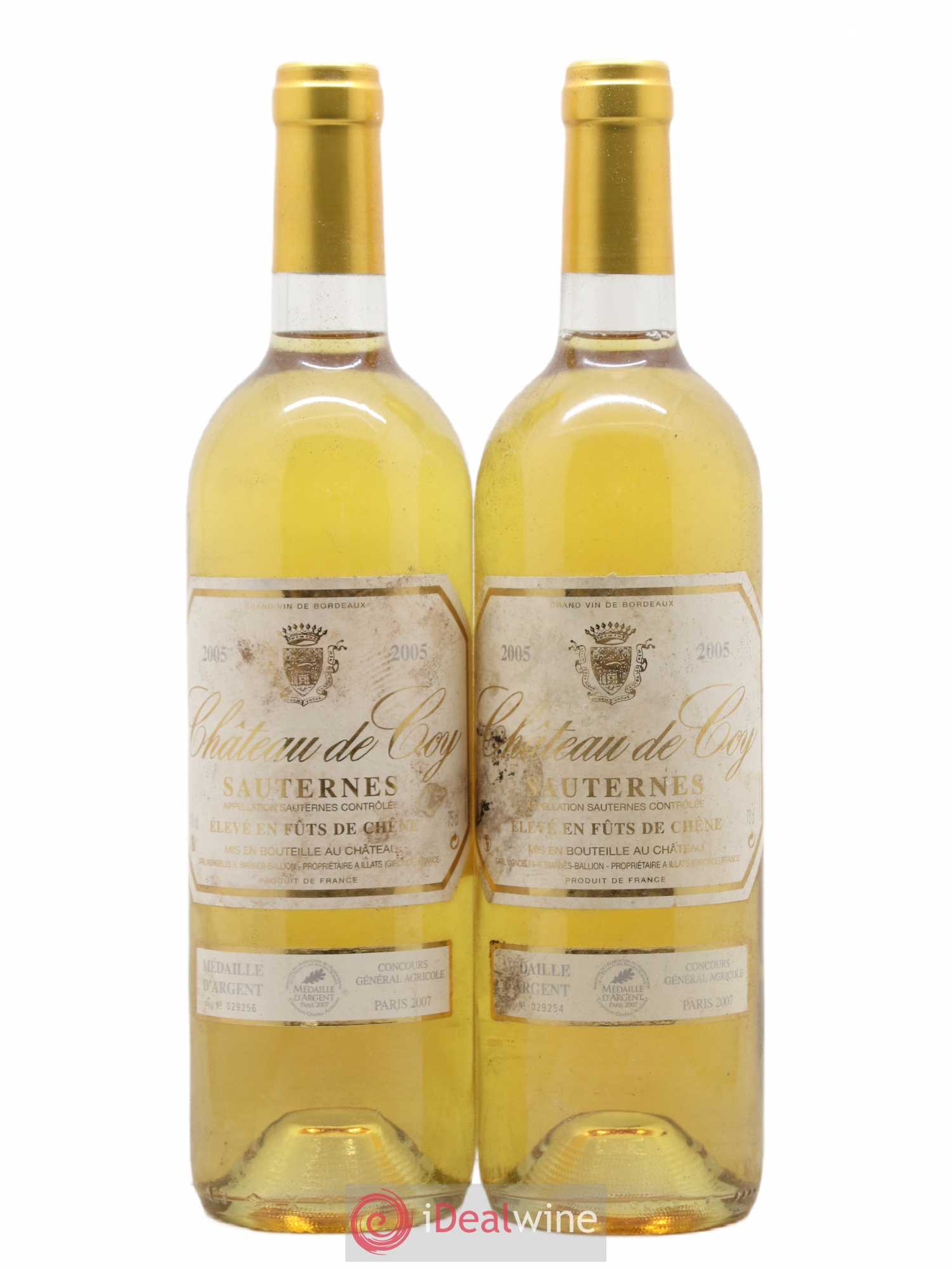 Sauternes Château de Coy 2005 - Lotto di 2 bottiglie - 0