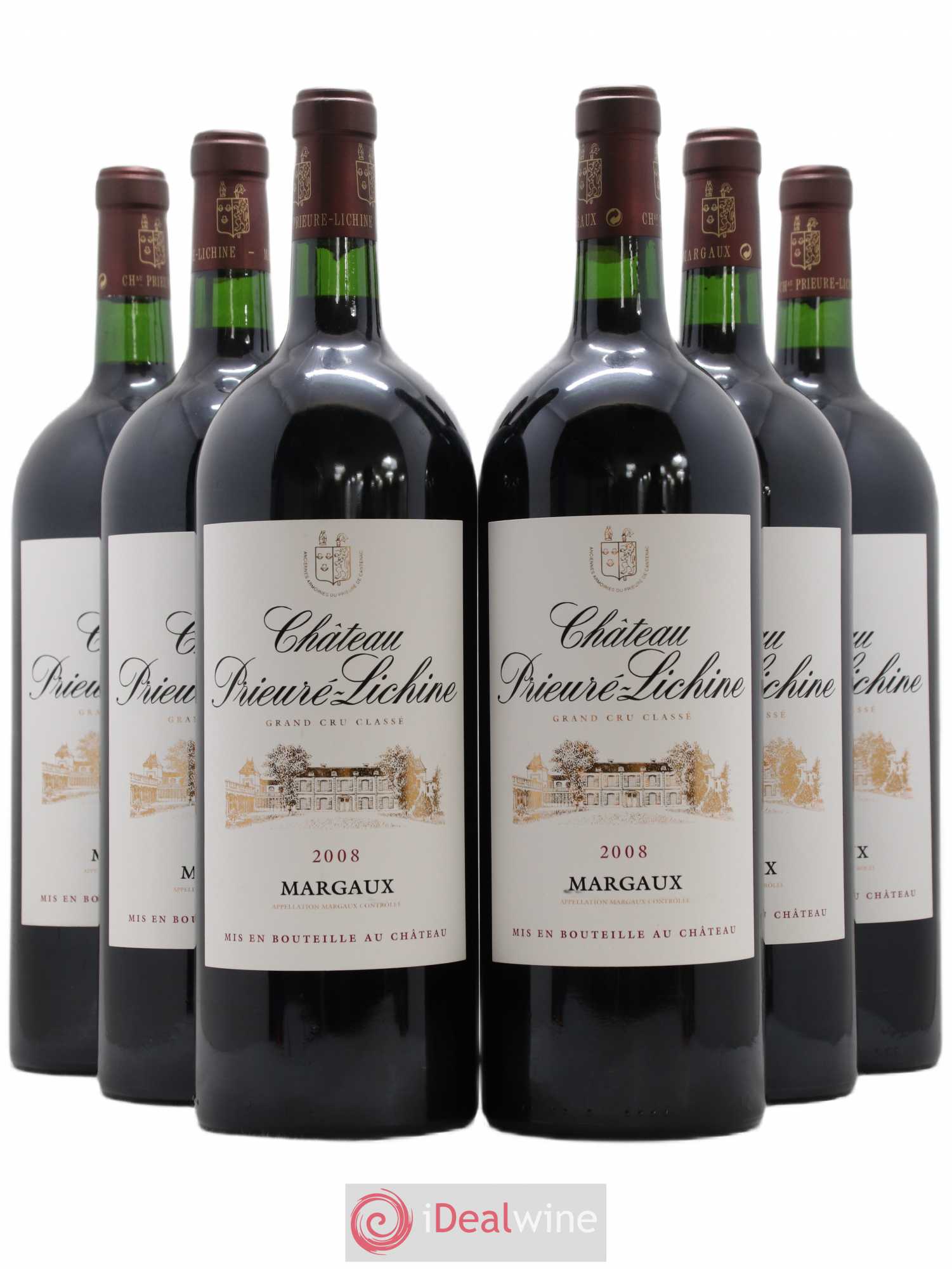 Château Prieuré Lichine 4ème Grand Cru Classé 2008 - Lot de 6 magnums - 0