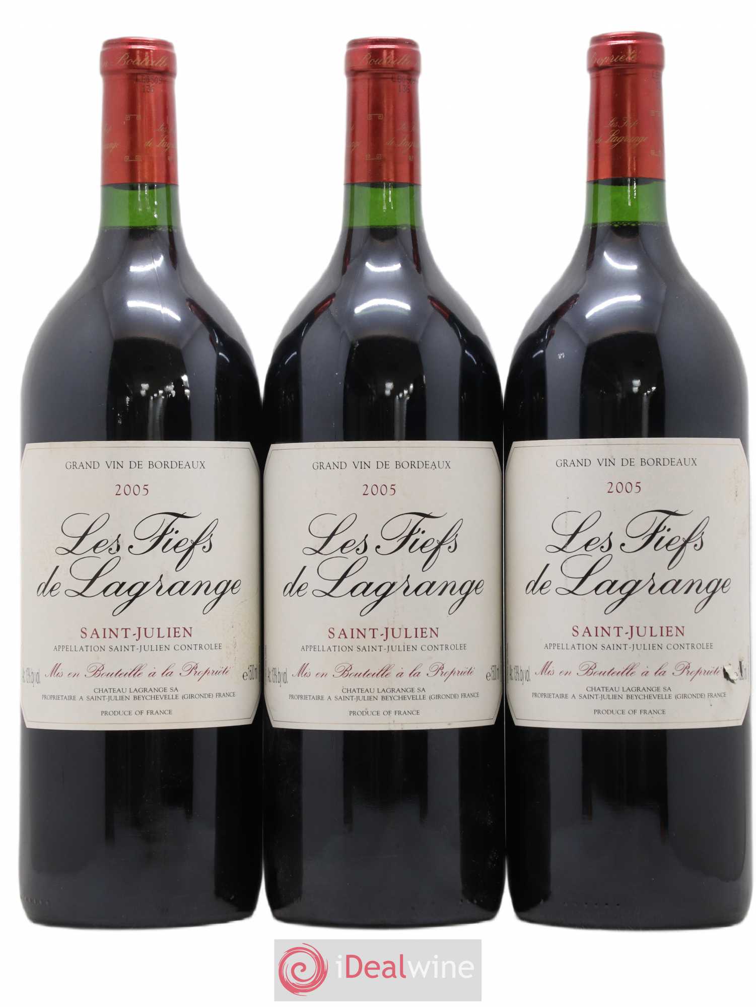 Les Fiefs de Lagrange Second Vin 2005 - Lot de 3 magnums - 0