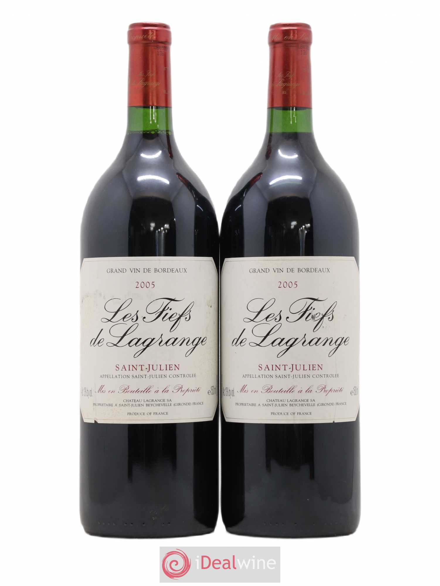 Les Fiefs de Lagrange Second Vin 2005 - Lot de 2 magnums - 0