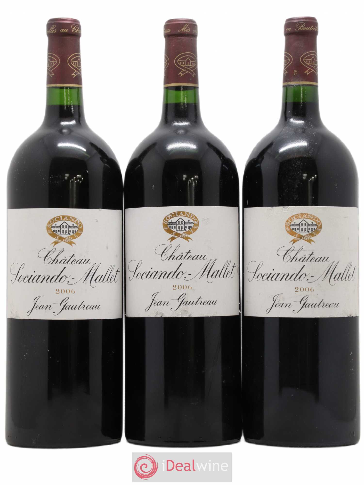 Château Sociando Mallet 2006 - Lot de 3 magnums - 0