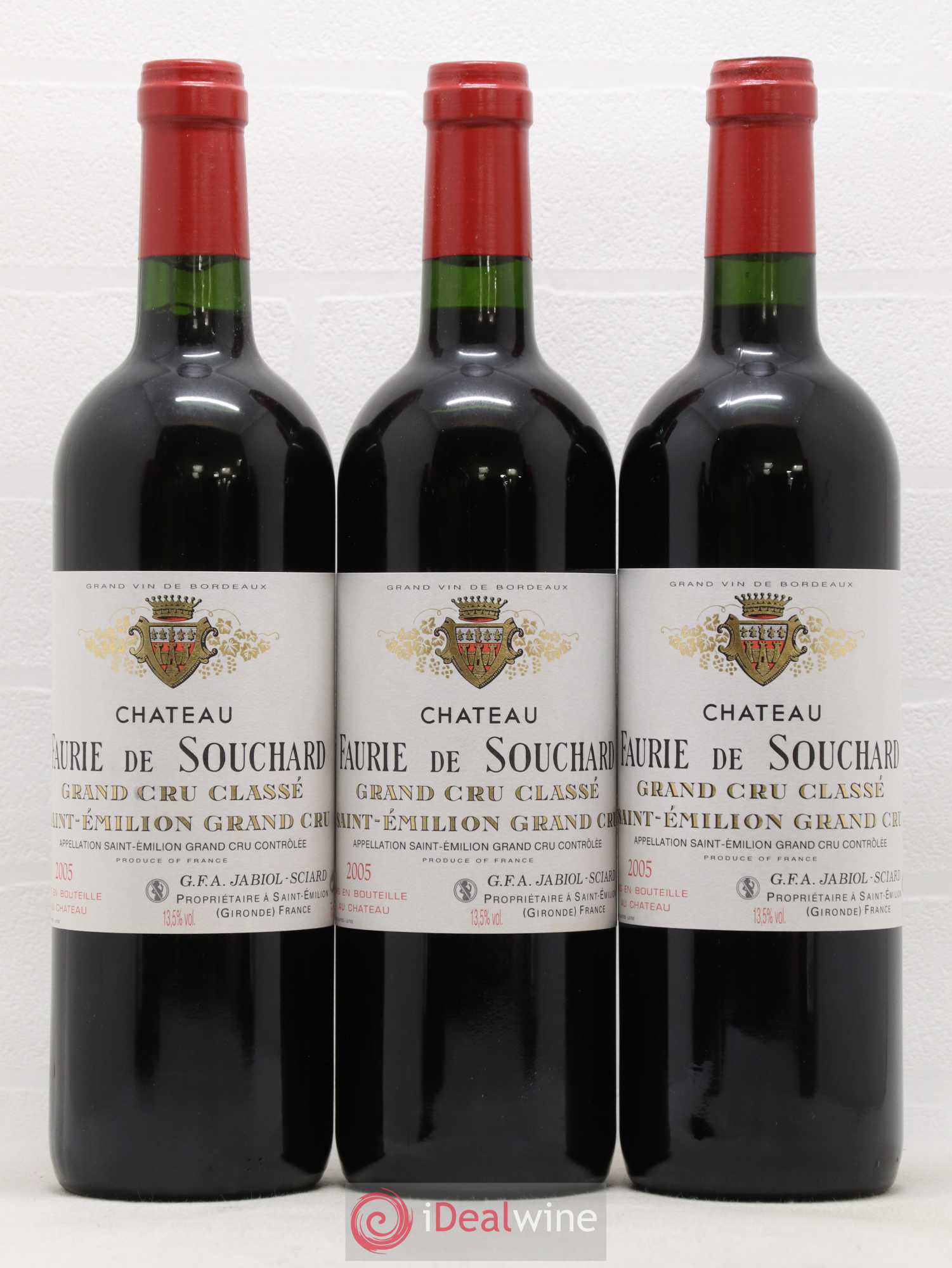 Château Faurie de Souchard Grand Cru Classé 2005 - Lot de 6 bouteilles - 1