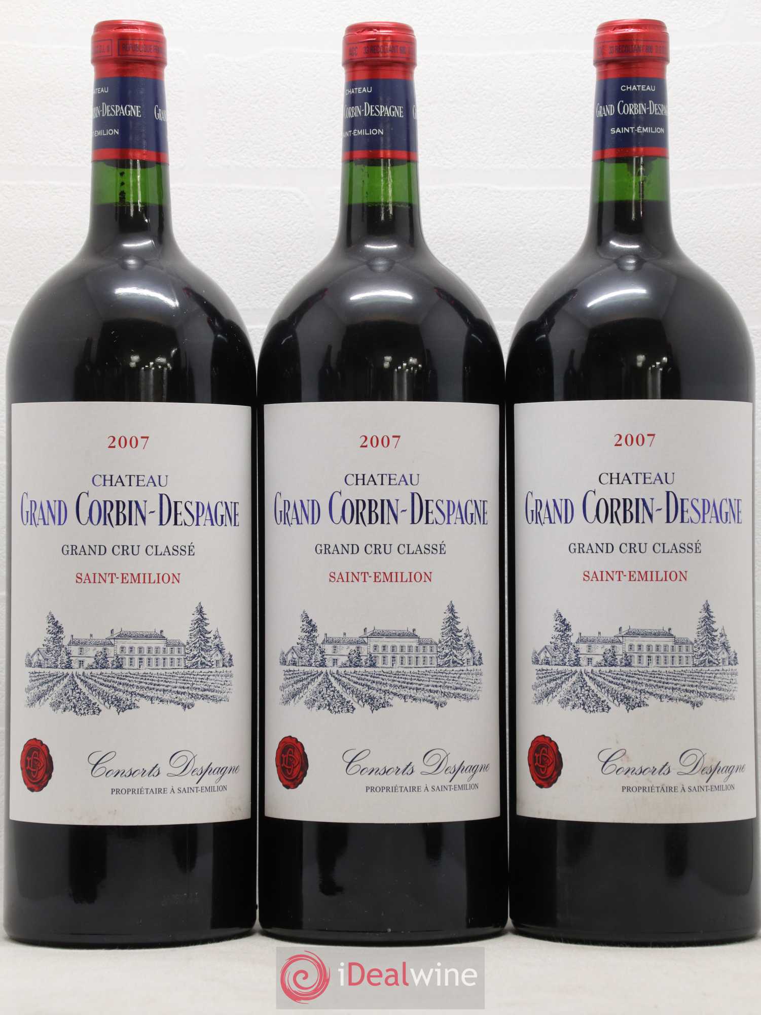 Château Grand Corbin Despagne Grand Cru Classé 2007 - Lot de 6 magnums - 1