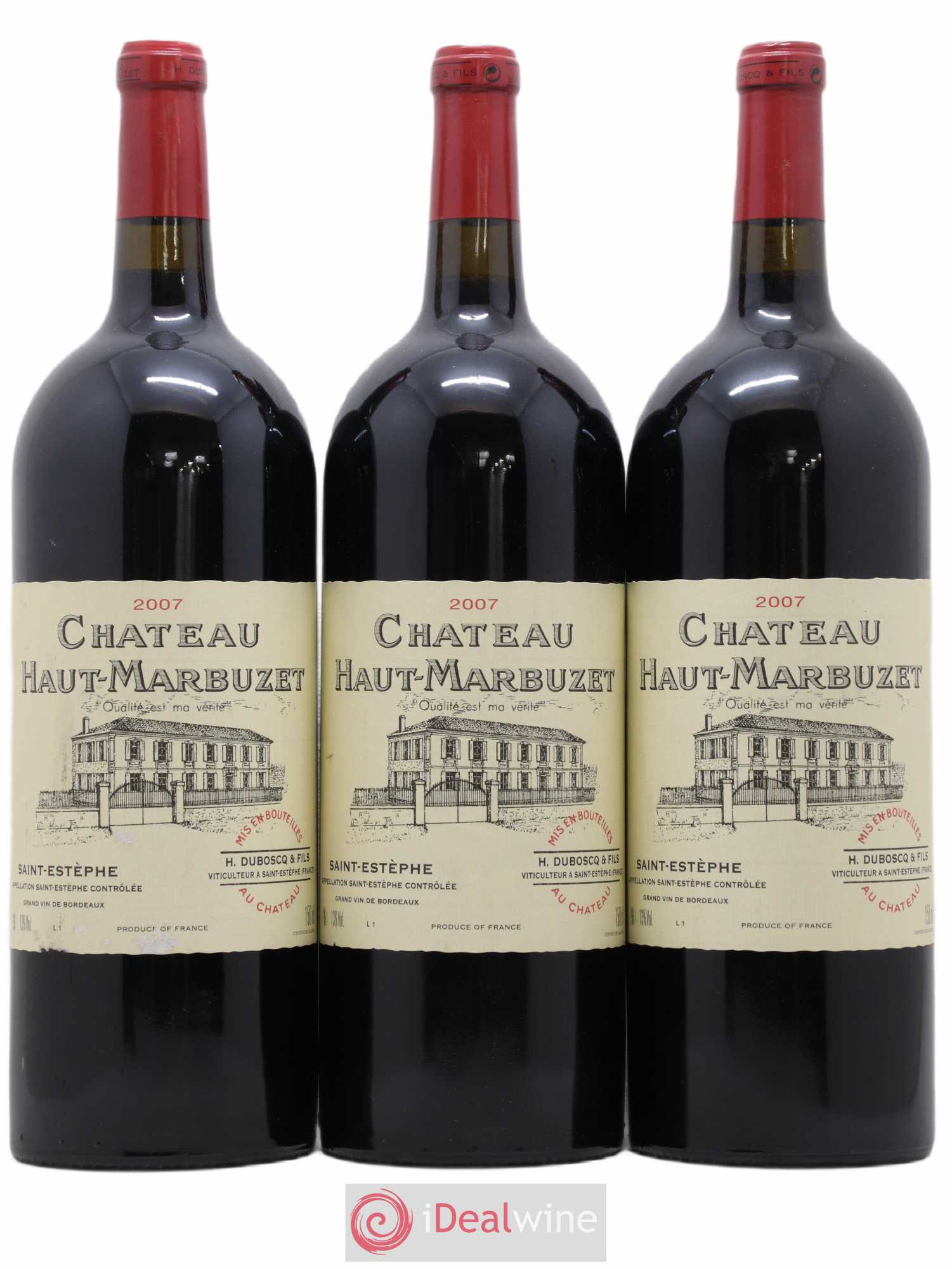 Château Haut Marbuzet 2007 - Lot de 3 magnums - 0