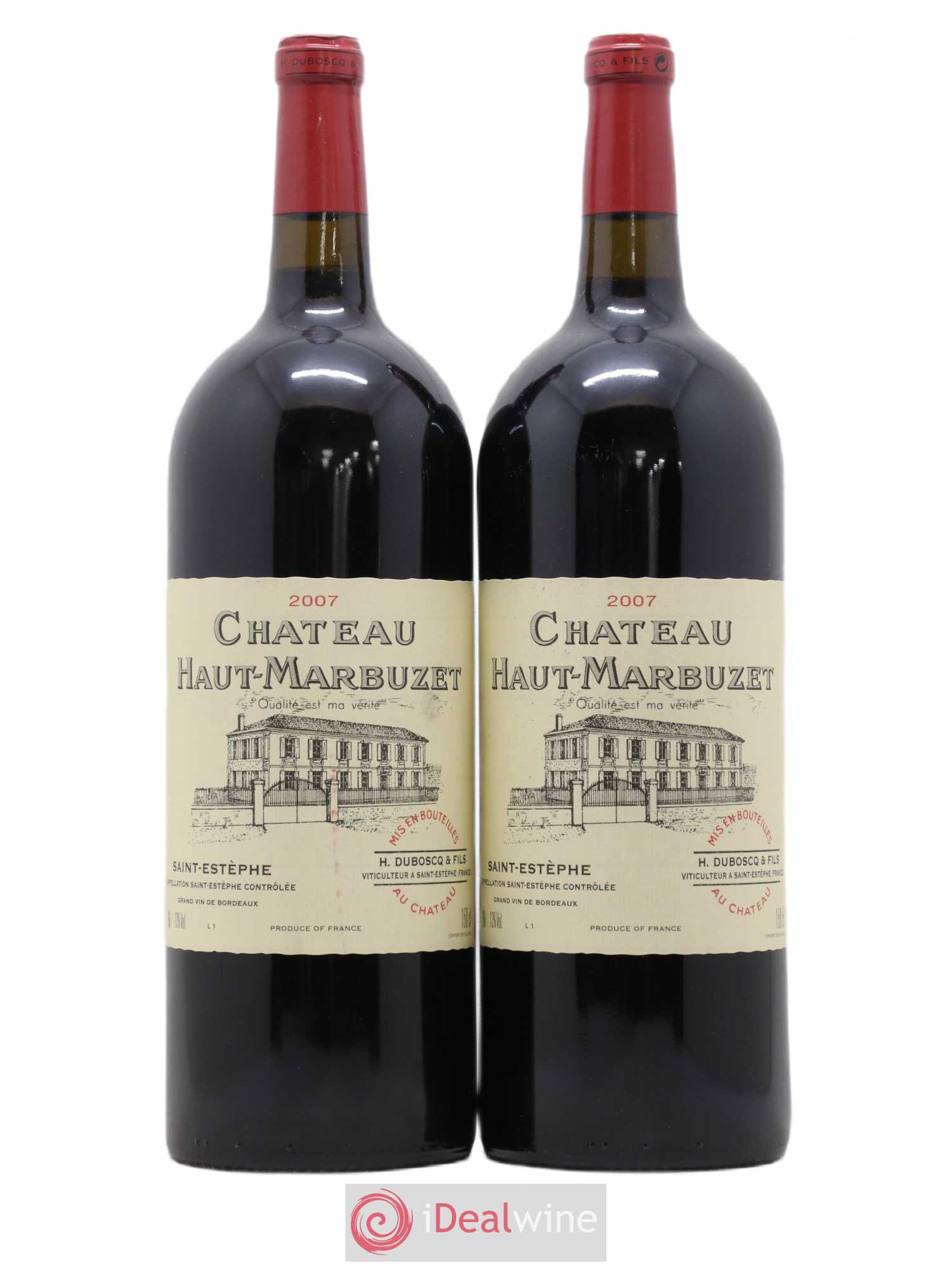 Château Haut Marbuzet 2007 - Lot de 2 magnums - 0