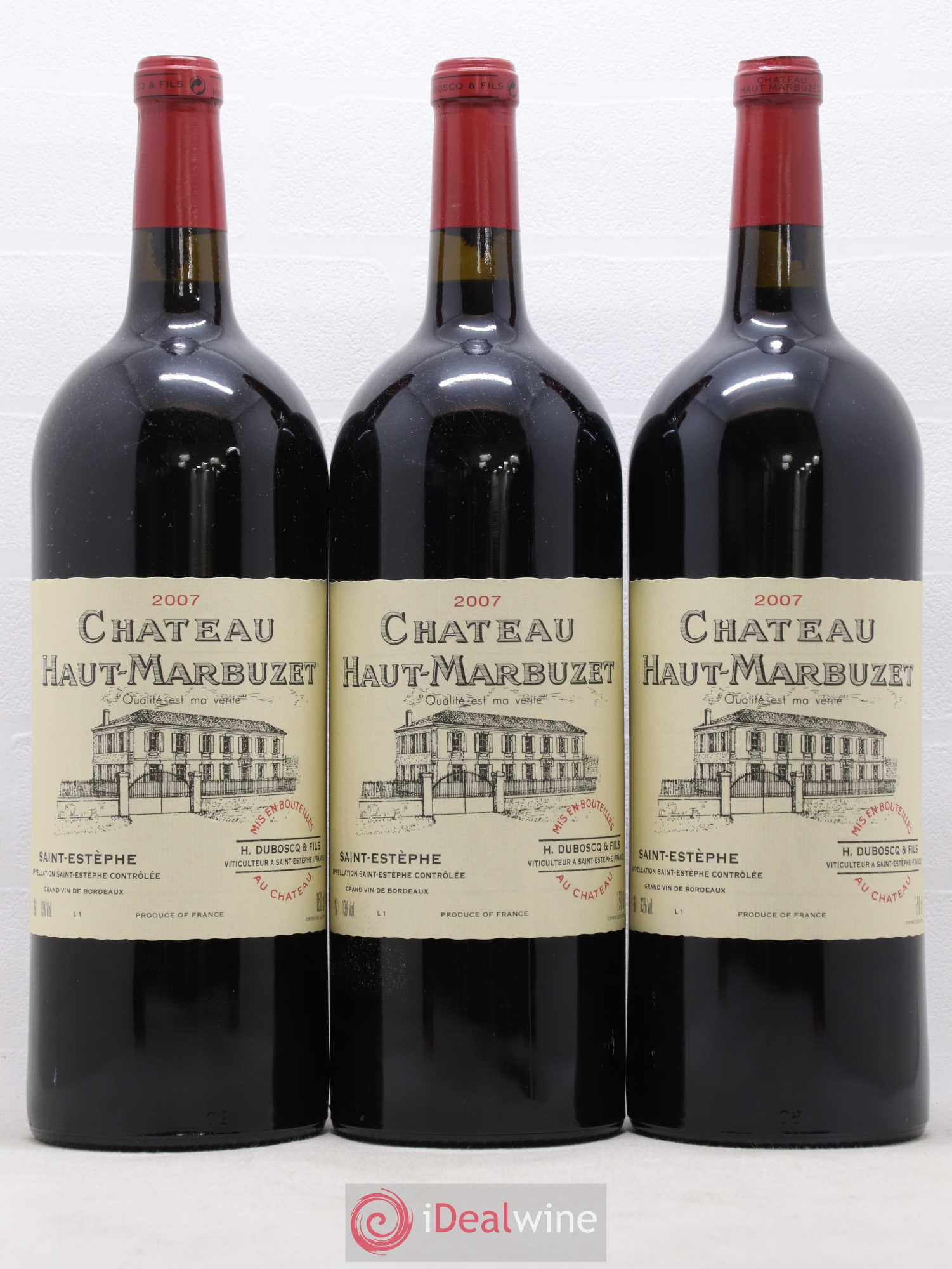 Château Haut Marbuzet 2007 - Lot de 6 magnums - 2